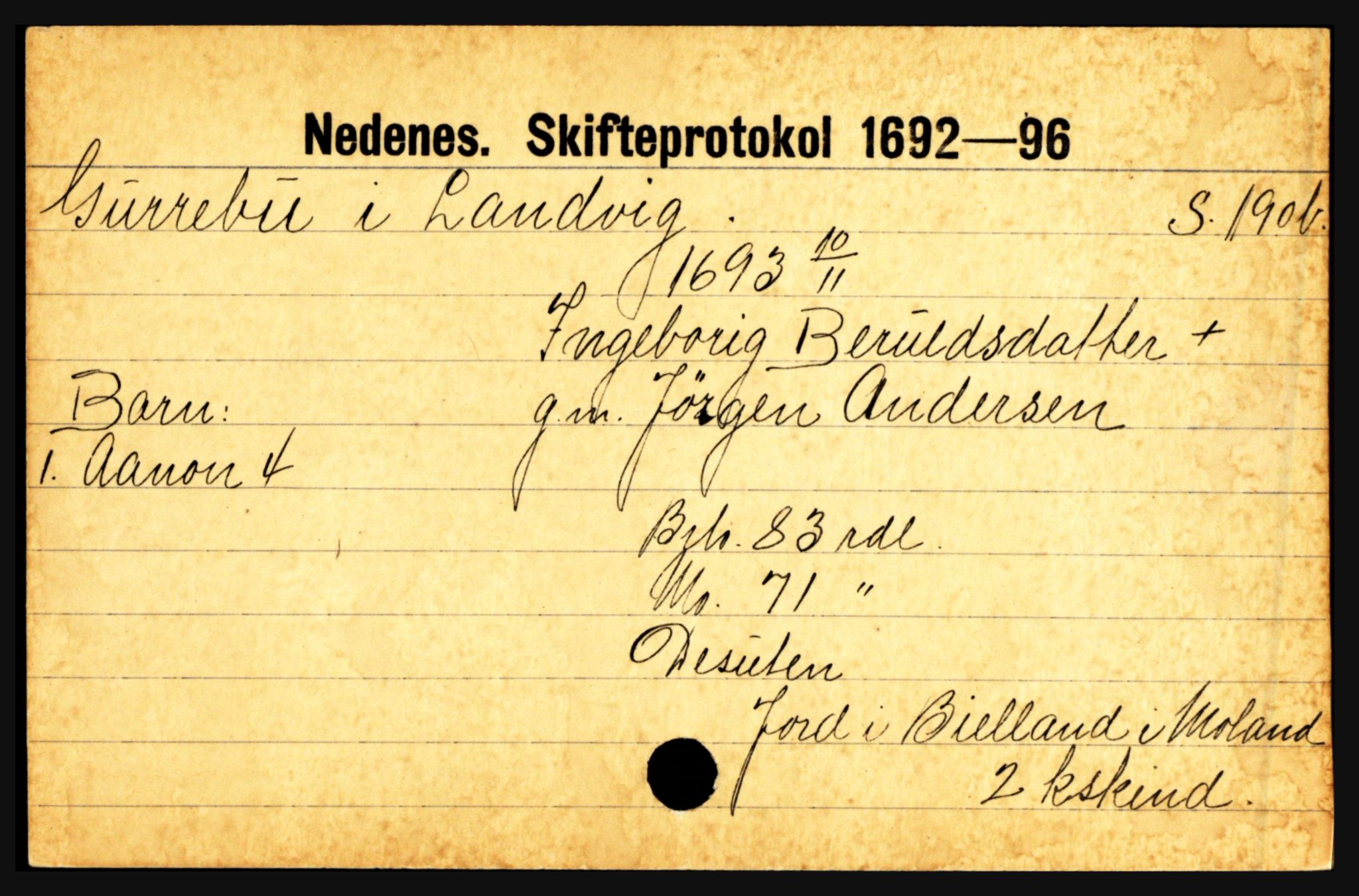 Nedenes sorenskriveri før 1824, AV/SAK-1221-0007/H, p. 10559