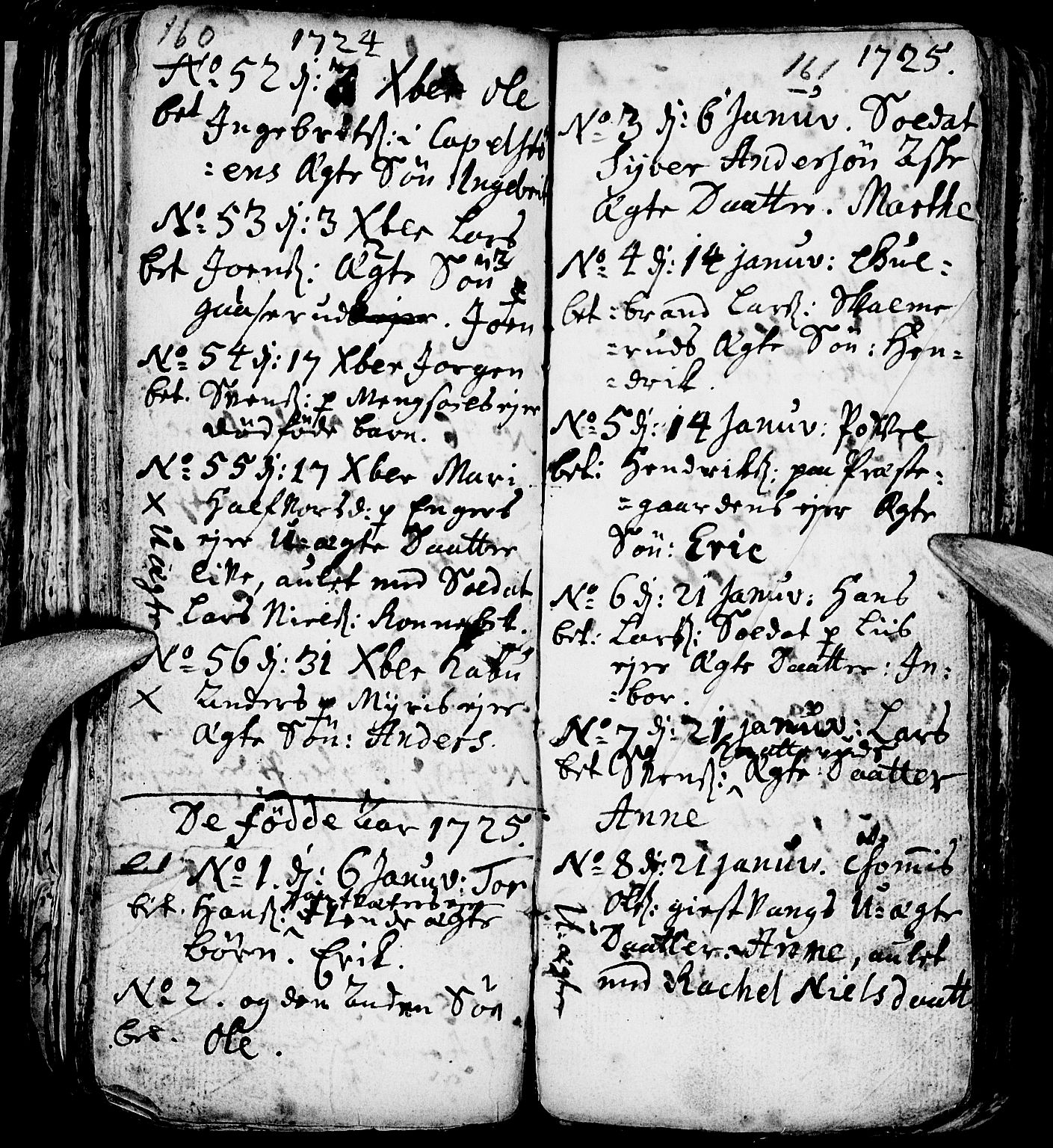 Nes prestekontor, Hedmark, AV/SAH-PREST-020/L/La/L0001: Parish register (copy) no. 1, 1663-1784, p. 160-161