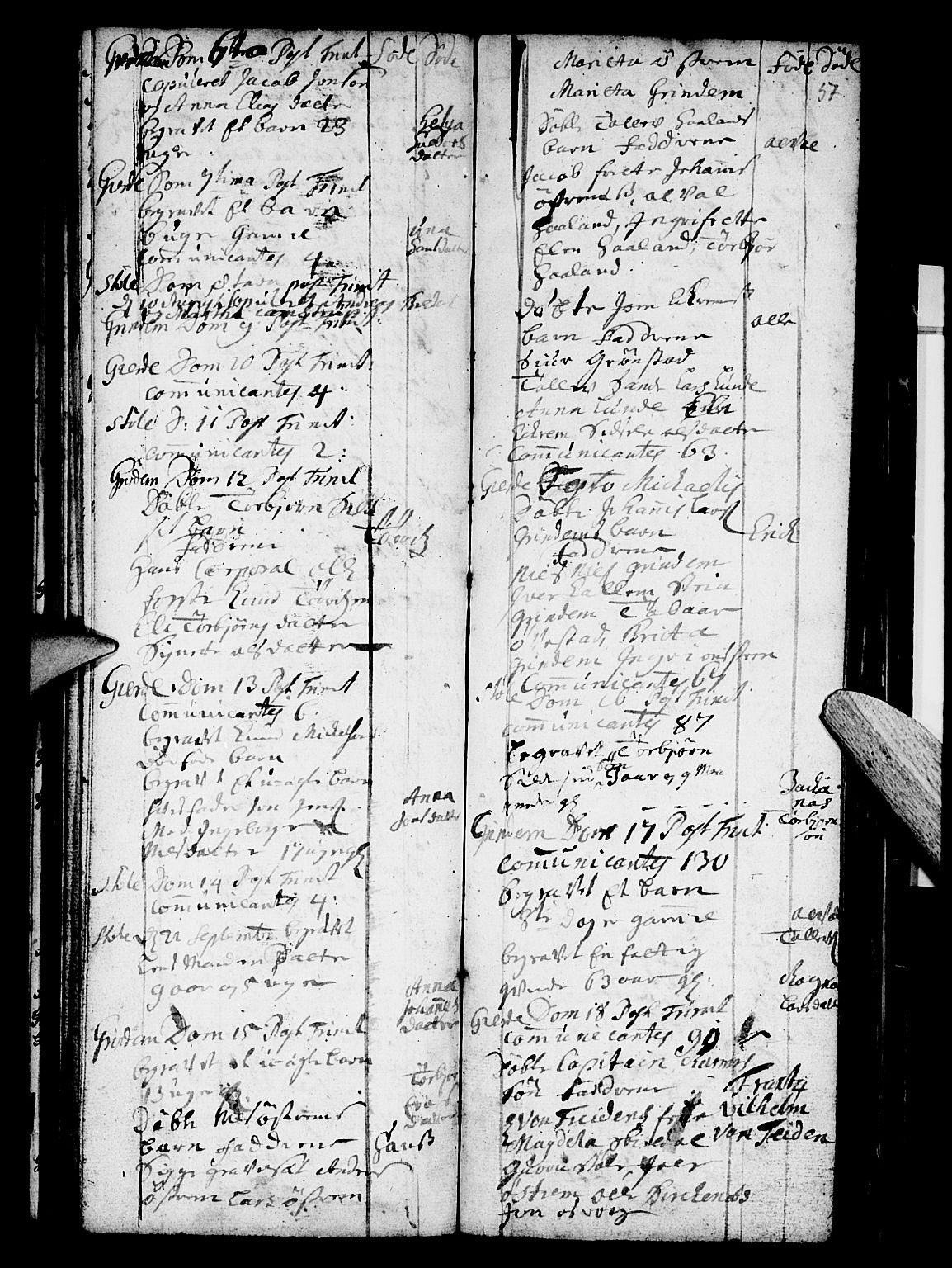 Etne sokneprestembete, AV/SAB-A-75001/H/Haa: Parish register (official) no. A 1, 1715-1741, p. 57