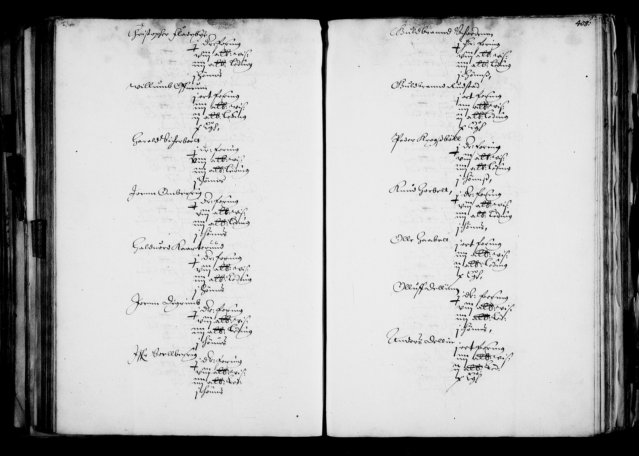 Rentekammeret inntil 1814, Realistisk ordnet avdeling, AV/RA-EA-4070/N/Na/L0001: [XI f]: Akershus stifts jordebok, 1652, p. 407b-408a