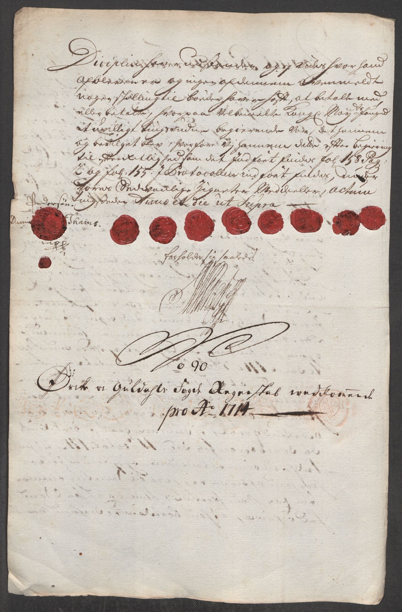 Rentekammeret inntil 1814, Reviderte regnskaper, Fogderegnskap, RA/EA-4092/R60/L3965: Fogderegnskap Orkdal og Gauldal, 1714, p. 524