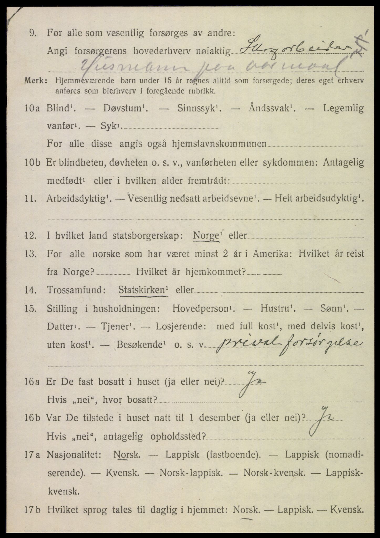 SAT, 1920 census for Nordli, 1920, p. 1386