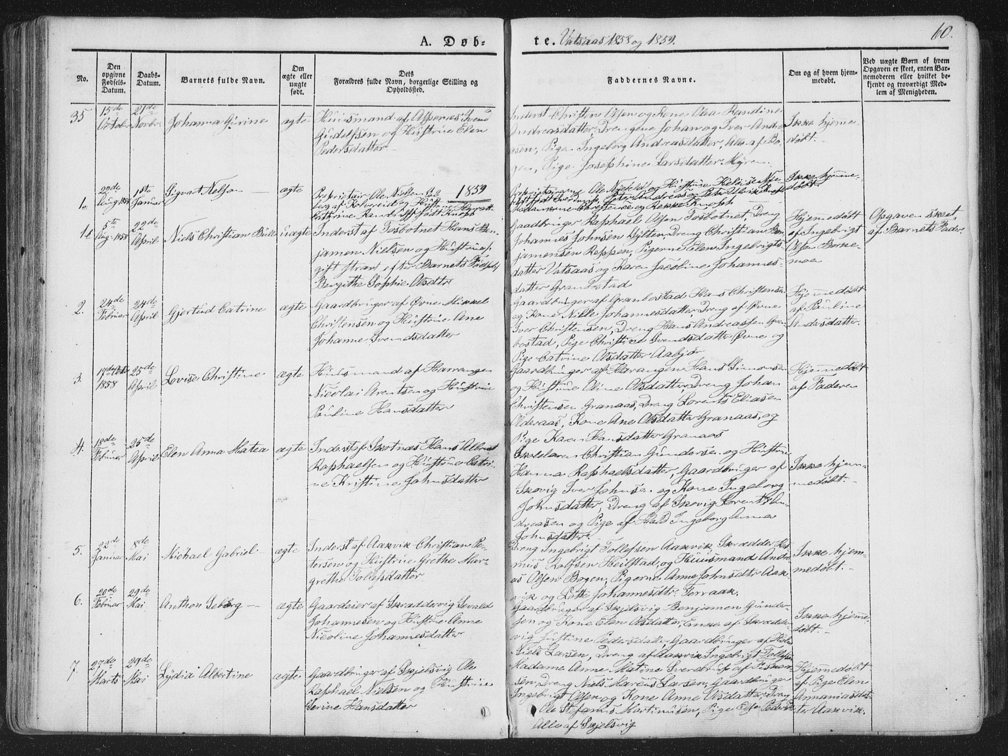 Ministerialprotokoller, klokkerbøker og fødselsregistre - Nordland, AV/SAT-A-1459/810/L0144: Parish register (official) no. 810A07 /1, 1841-1862, p. 60