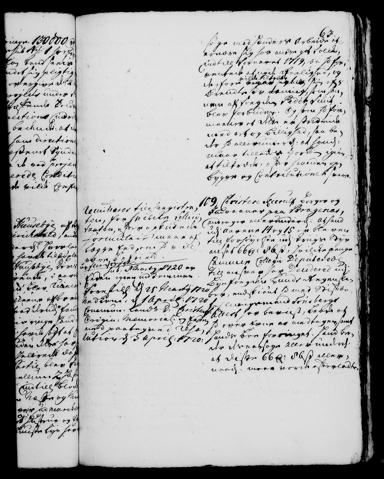 Rentekammeret, Kammerkanselliet, RA/EA-3111/G/Gh/Gha/L0001: Norsk ekstraktmemorialprotokoll, sak. 1-375 (merket RK 53.46), 1720, p. 63