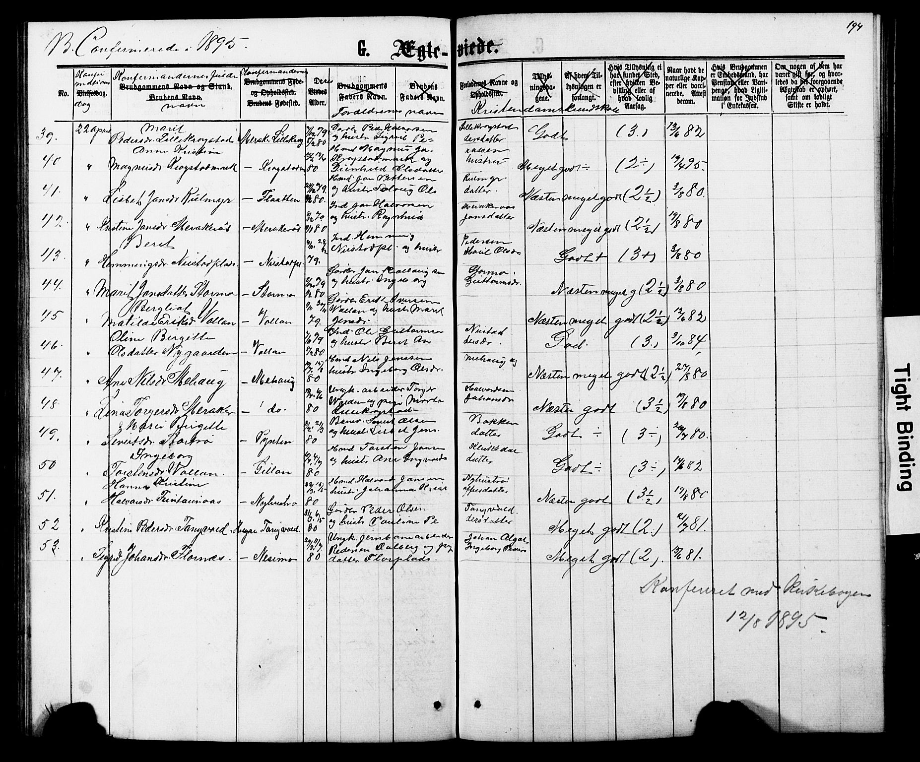 Ministerialprotokoller, klokkerbøker og fødselsregistre - Nord-Trøndelag, AV/SAT-A-1458/706/L0049: Parish register (copy) no. 706C01, 1864-1895, p. 194