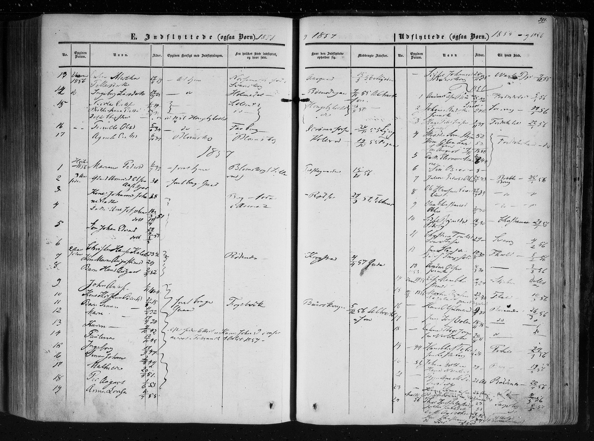 Aremark prestekontor Kirkebøker, AV/SAO-A-10899/F/Fc/L0003: Parish register (official) no. III 3, 1850-1865, p. 351