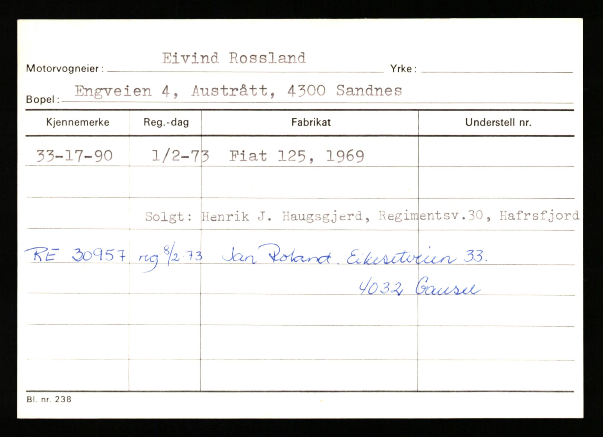 Stavanger trafikkstasjon, SAST/A-101942/0/G/L0011: Registreringsnummer: 240000 - 363477, 1930-1971, p. 2481