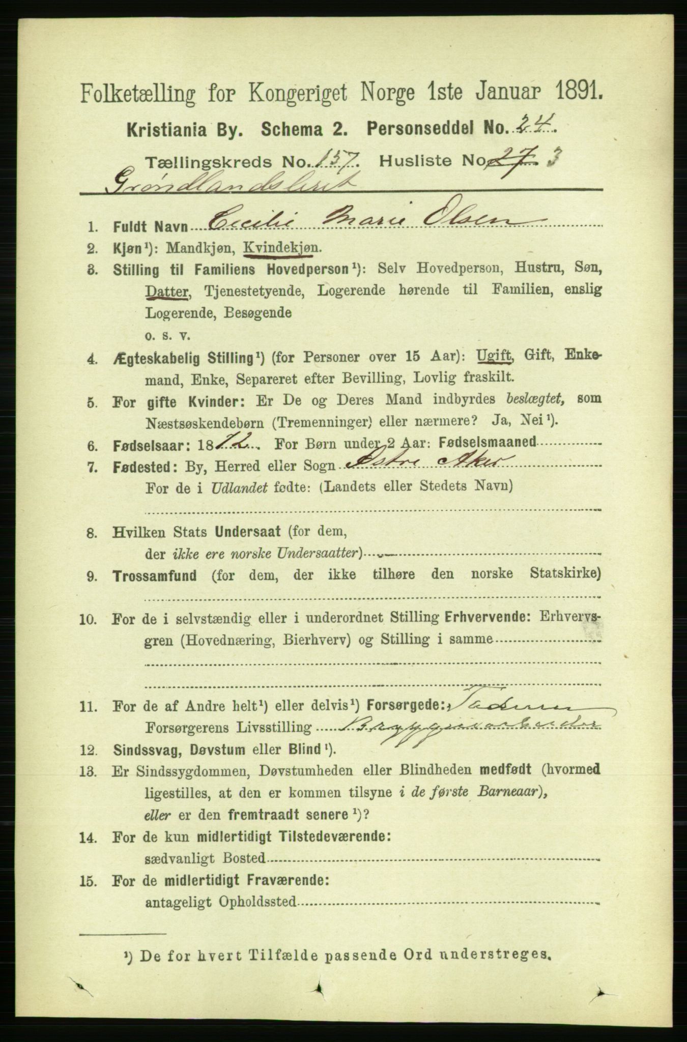 RA, 1891 census for 0301 Kristiania, 1891, p. 89293