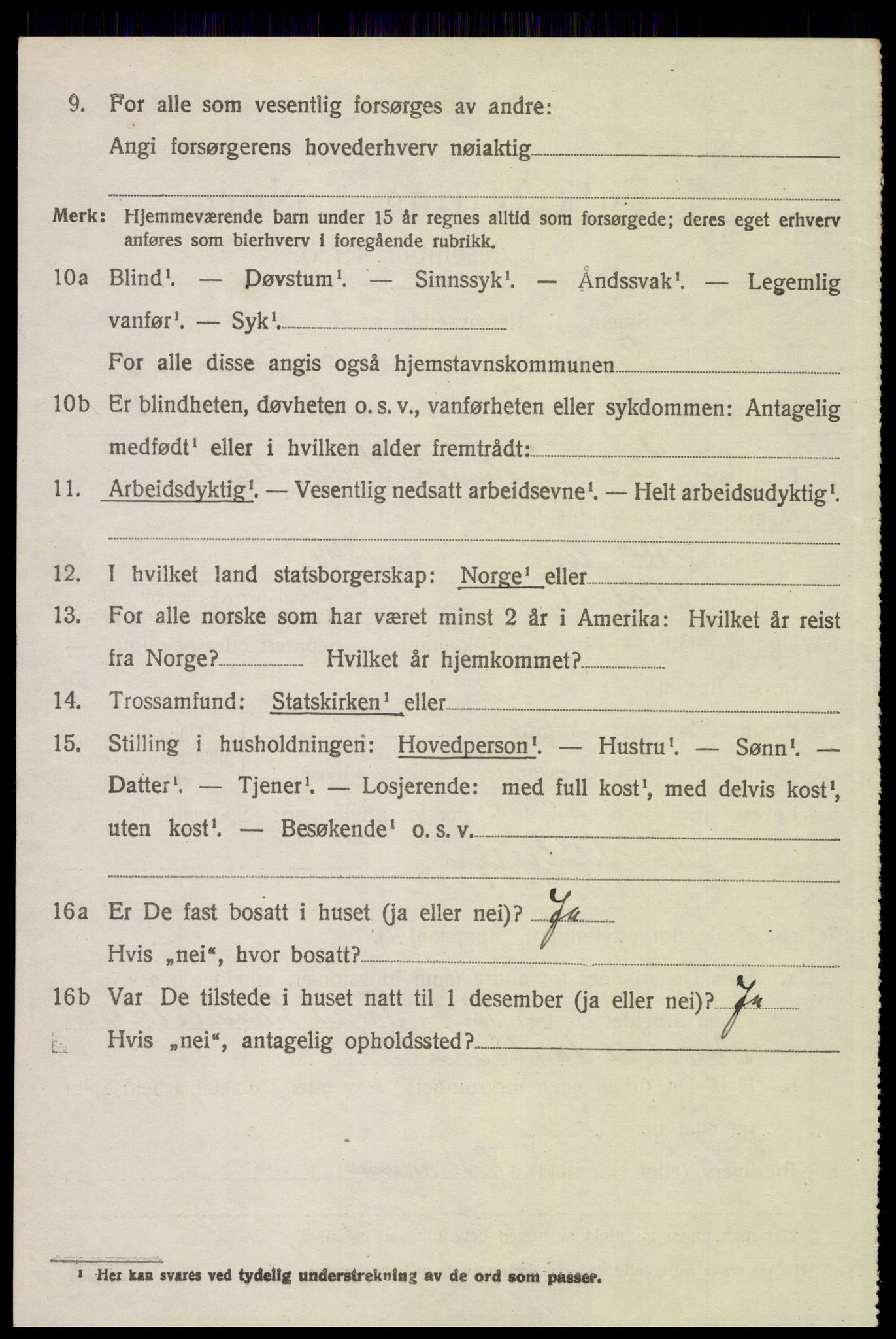 SAH, 1920 census for Trysil, 1920, p. 3556