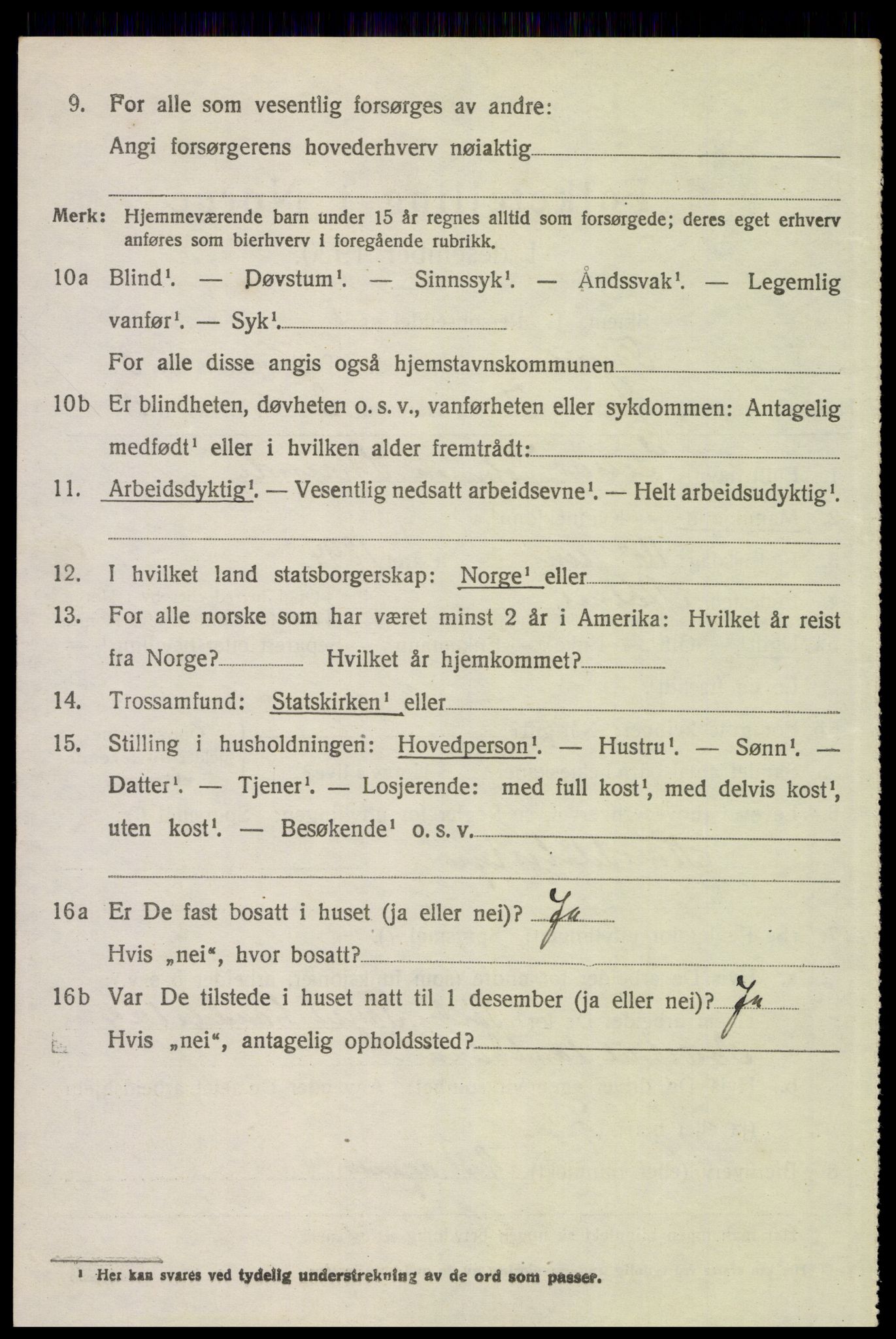 SAH, 1920 census for Trysil, 1920, p. 3556