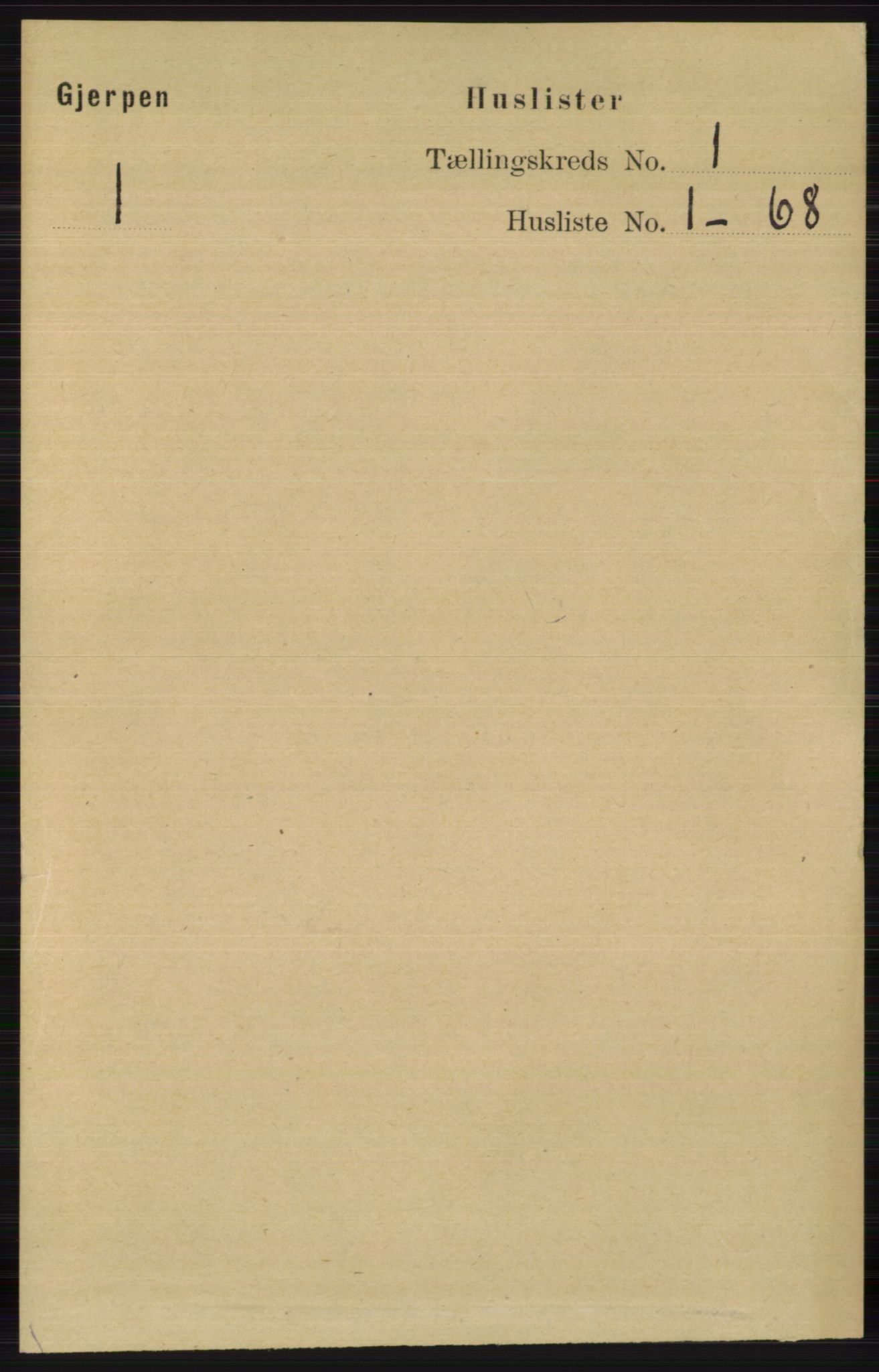 RA, 1891 census for 0812 Gjerpen, 1891, p. 35