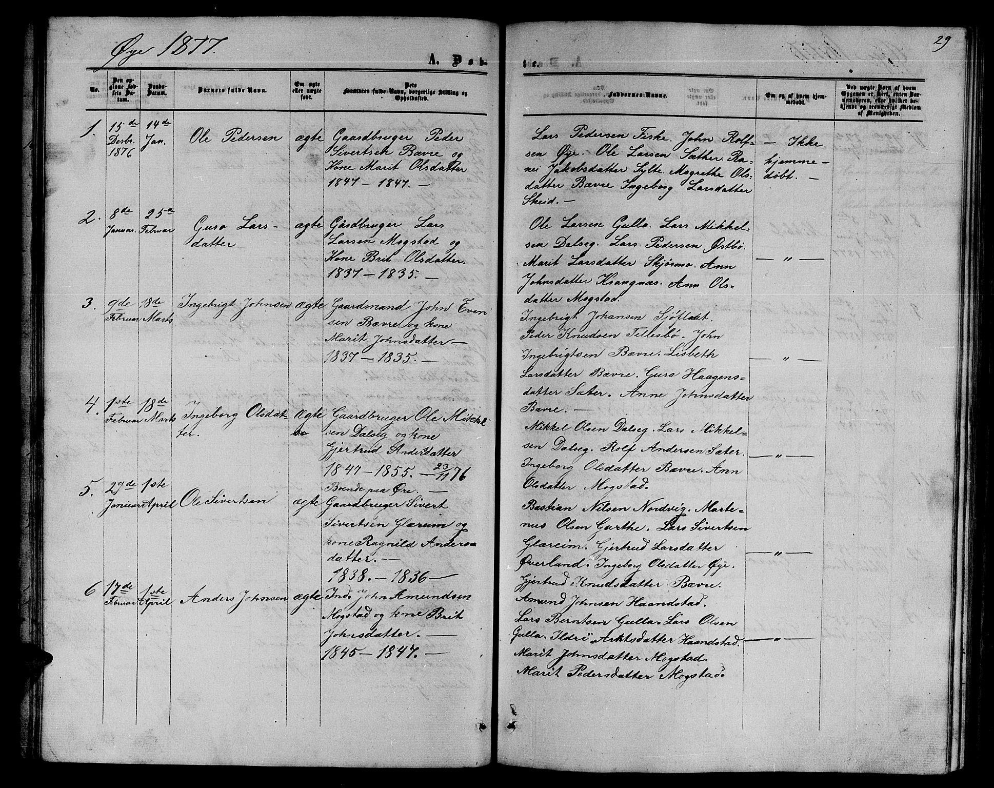 Ministerialprotokoller, klokkerbøker og fødselsregistre - Møre og Romsdal, SAT/A-1454/595/L1051: Parish register (copy) no. 595C03, 1866-1891, p. 29