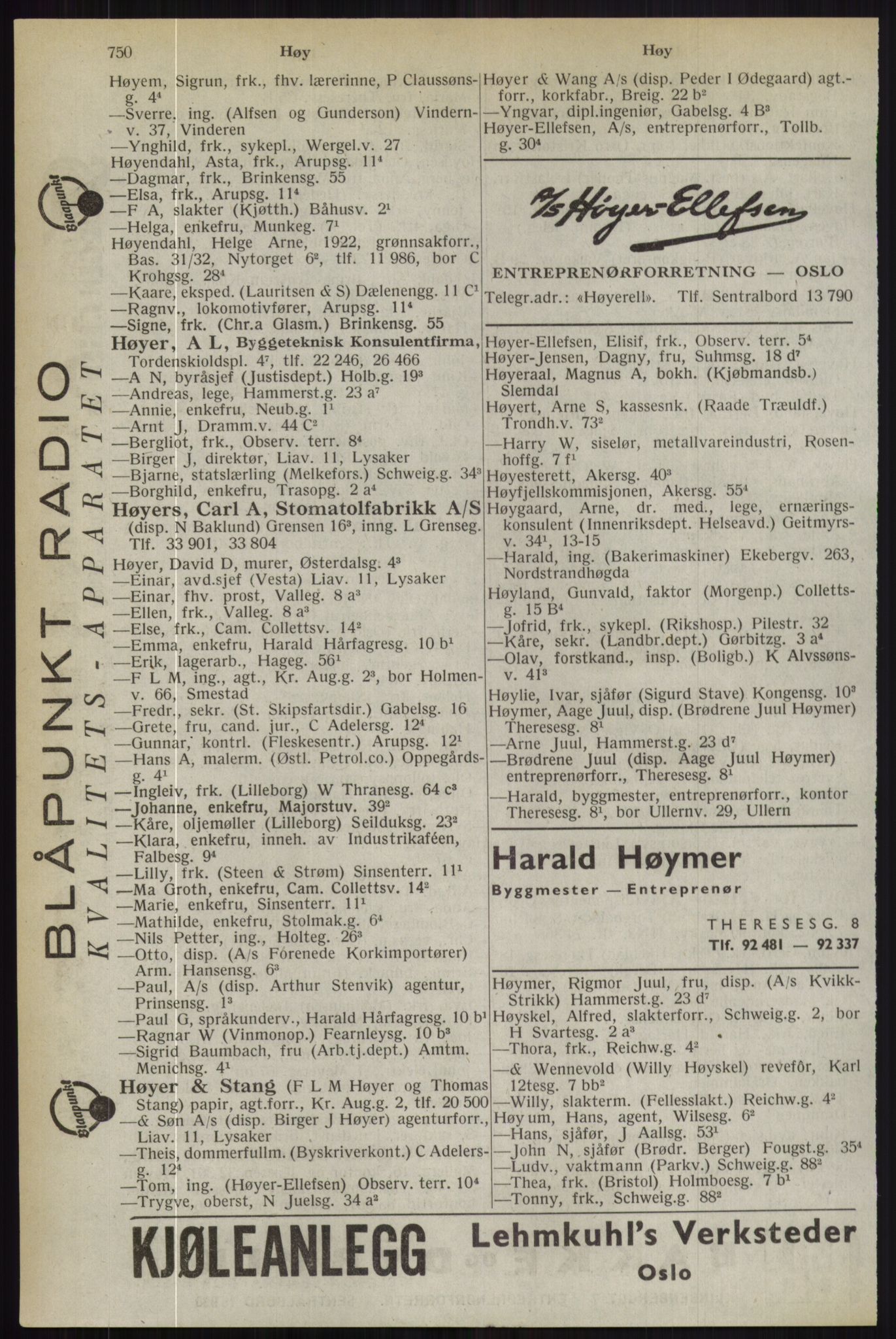 Kristiania/Oslo adressebok, PUBL/-, 1944, p. 750