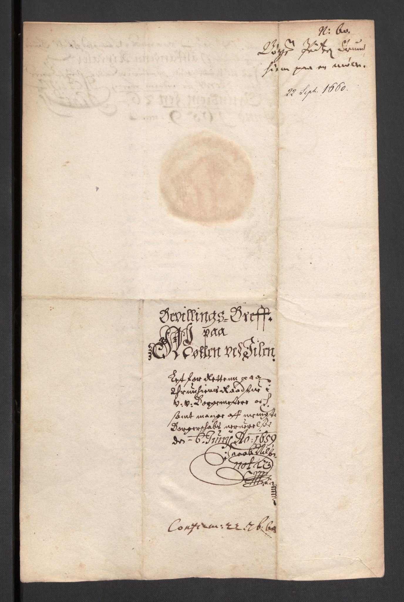 Danske Kanselli 1572-1799, AV/RA-EA-3023/F/Fc/Fcc/Fcca/L0020: Norske innlegg 1572-1799, 1660, p. 380