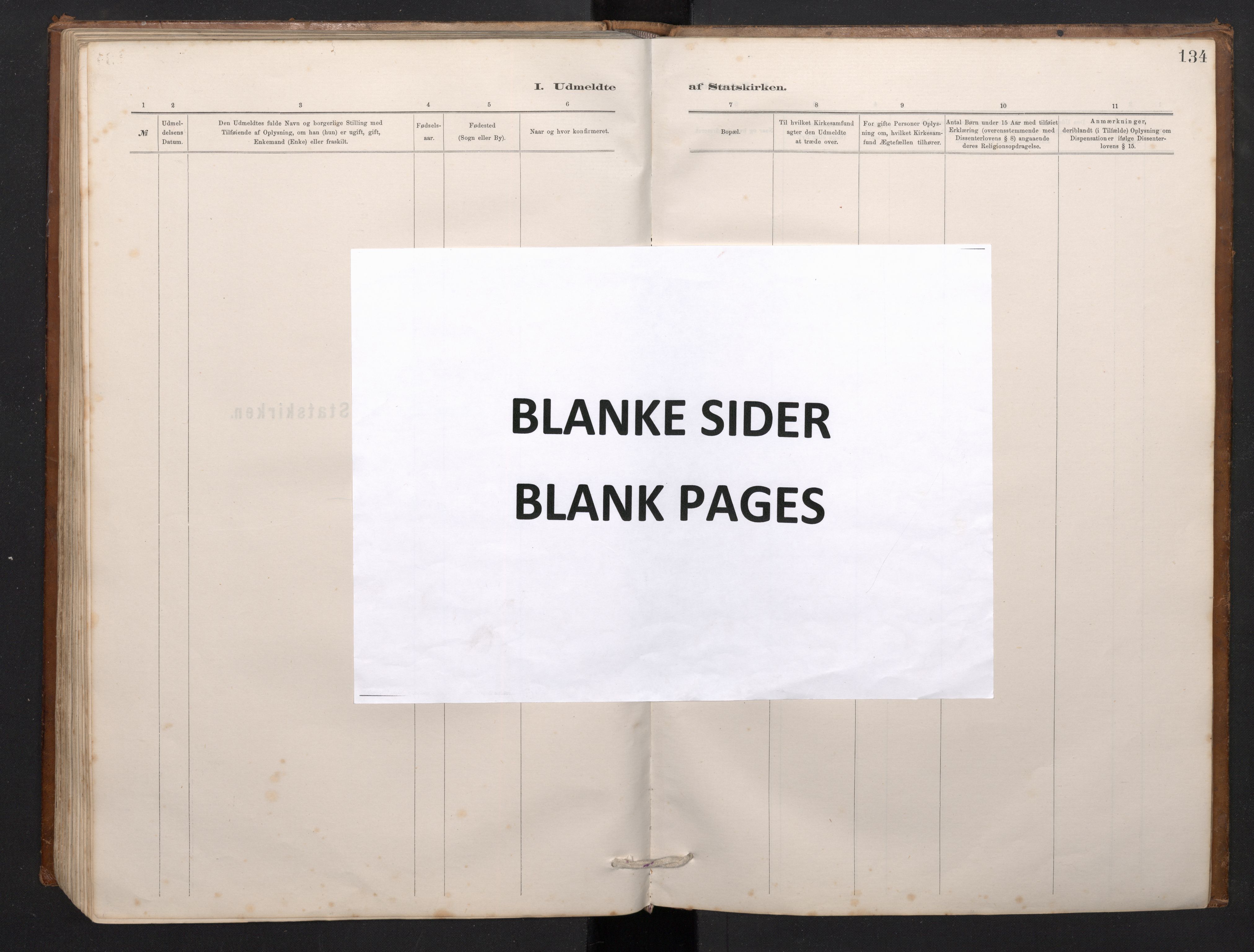 Haus sokneprestembete, AV/SAB-A-75601/H/Hab: Parish register (copy) no. C 2, 1878-1892, p. 133b-134a