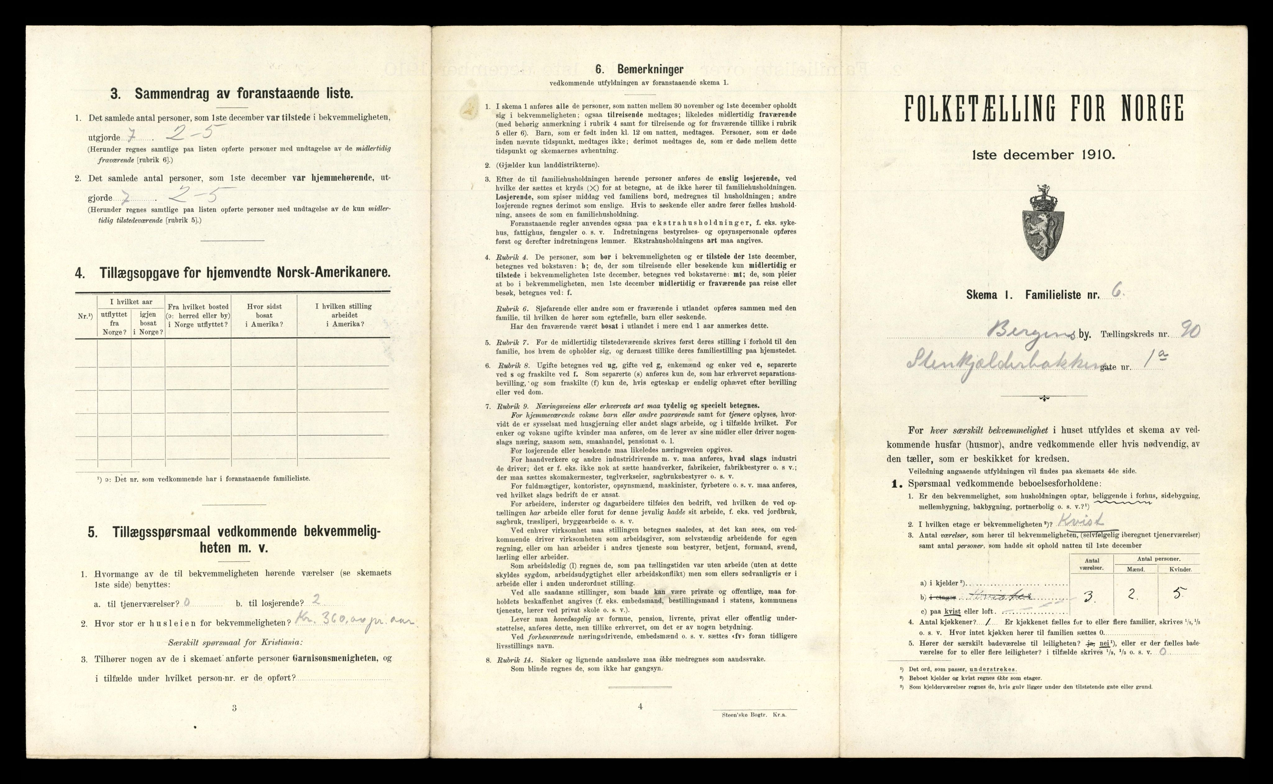 RA, 1910 census for Bergen, 1910, p. 31589