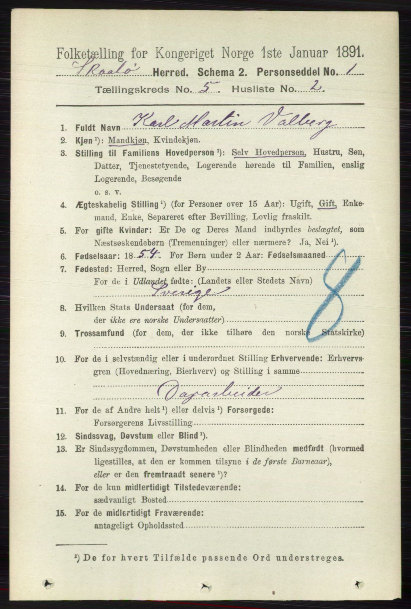 RA, 1891 census for 0815 Skåtøy, 1891, p. 1923