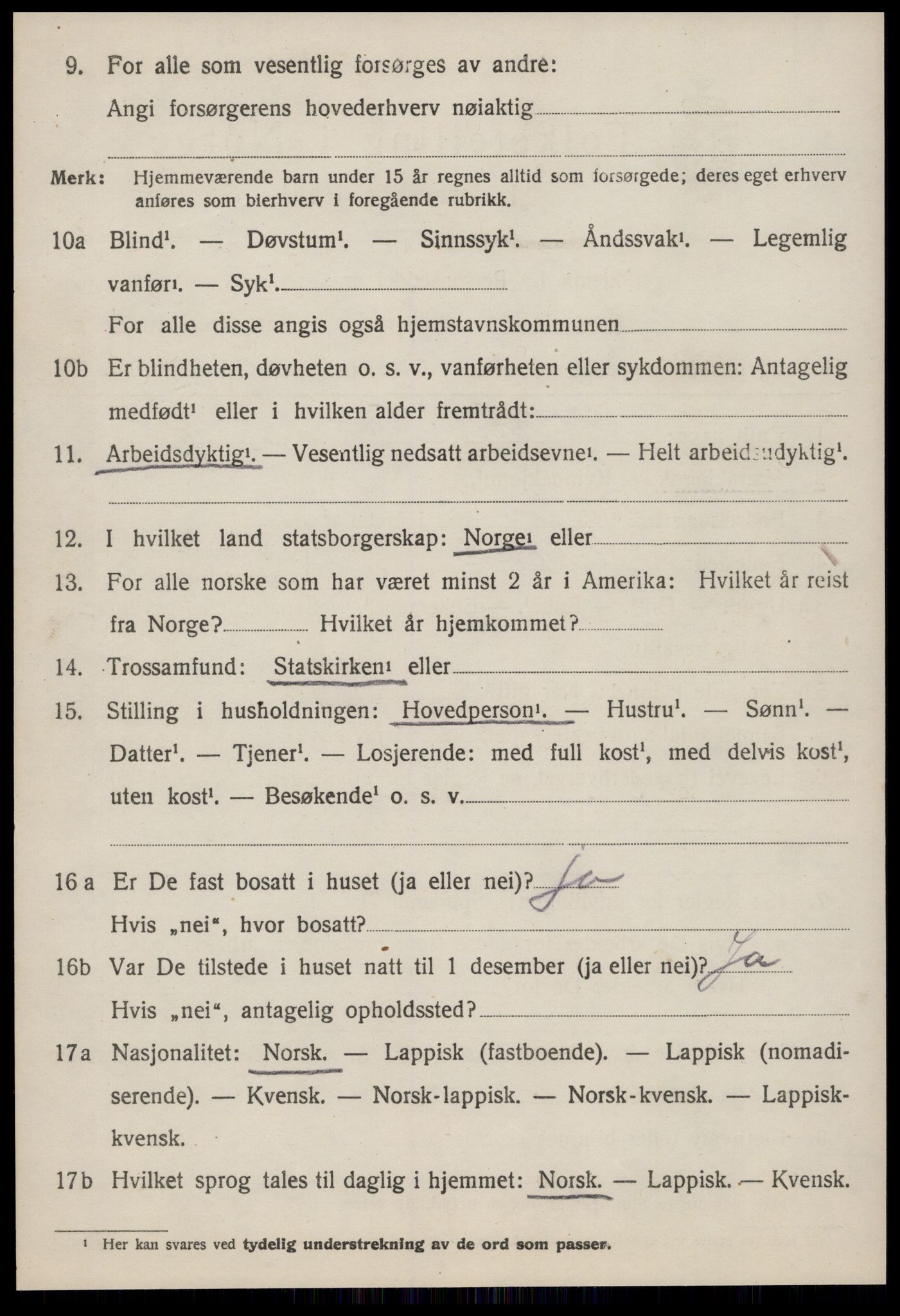 SAT, 1920 census for Meldal, 1920, p. 8500