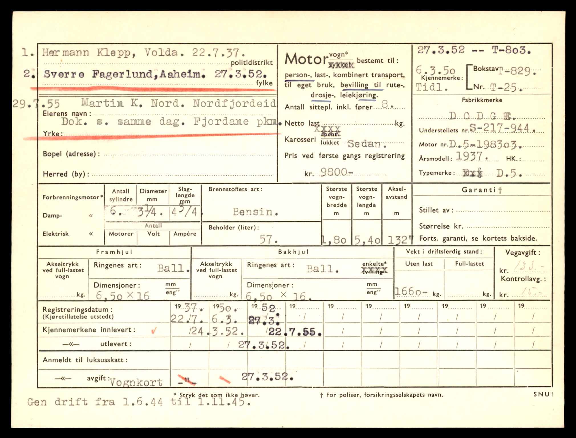 Møre og Romsdal vegkontor - Ålesund trafikkstasjon, AV/SAT-A-4099/F/Fe/L0008: Registreringskort for kjøretøy T 747 - T 894, 1927-1998, p. 1634