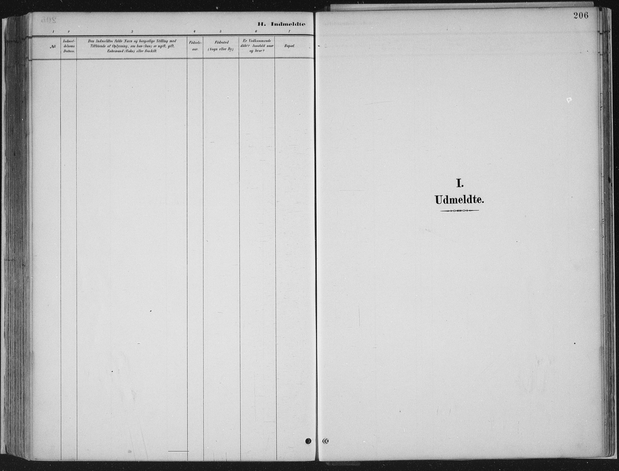 Jostedal sokneprestembete, SAB/A-80601/H/Haa/Haab/L0001: Parish register (official) no. B 1, 1887-1914, p. 206