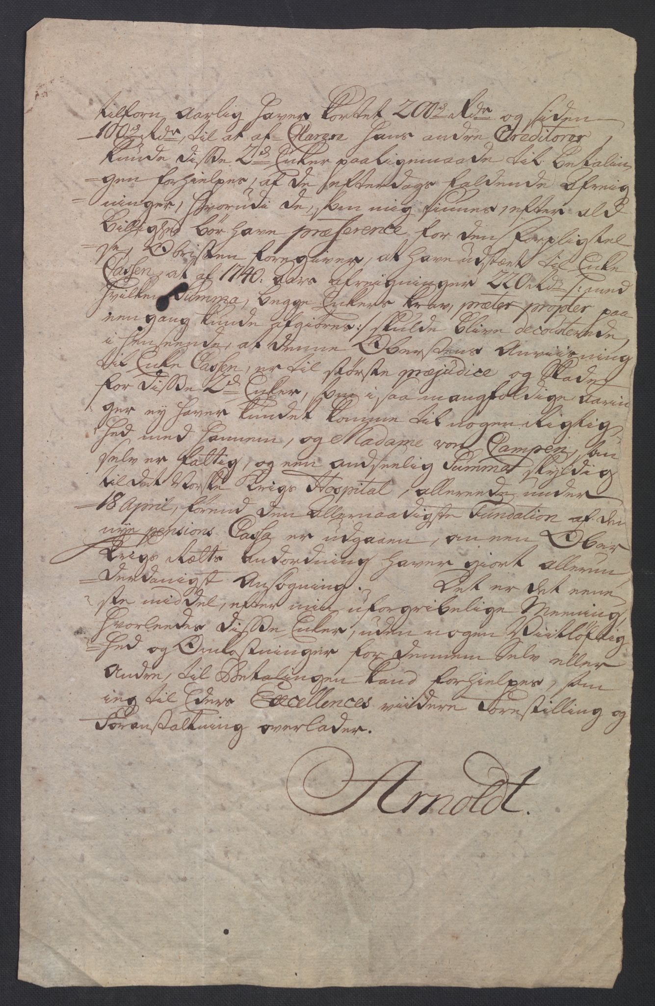 Kommanderende general (KG I) med Det norske krigsdirektorium, AV/RA-EA-5419/B/L0019: Kommanderende generals konsepter, 1739