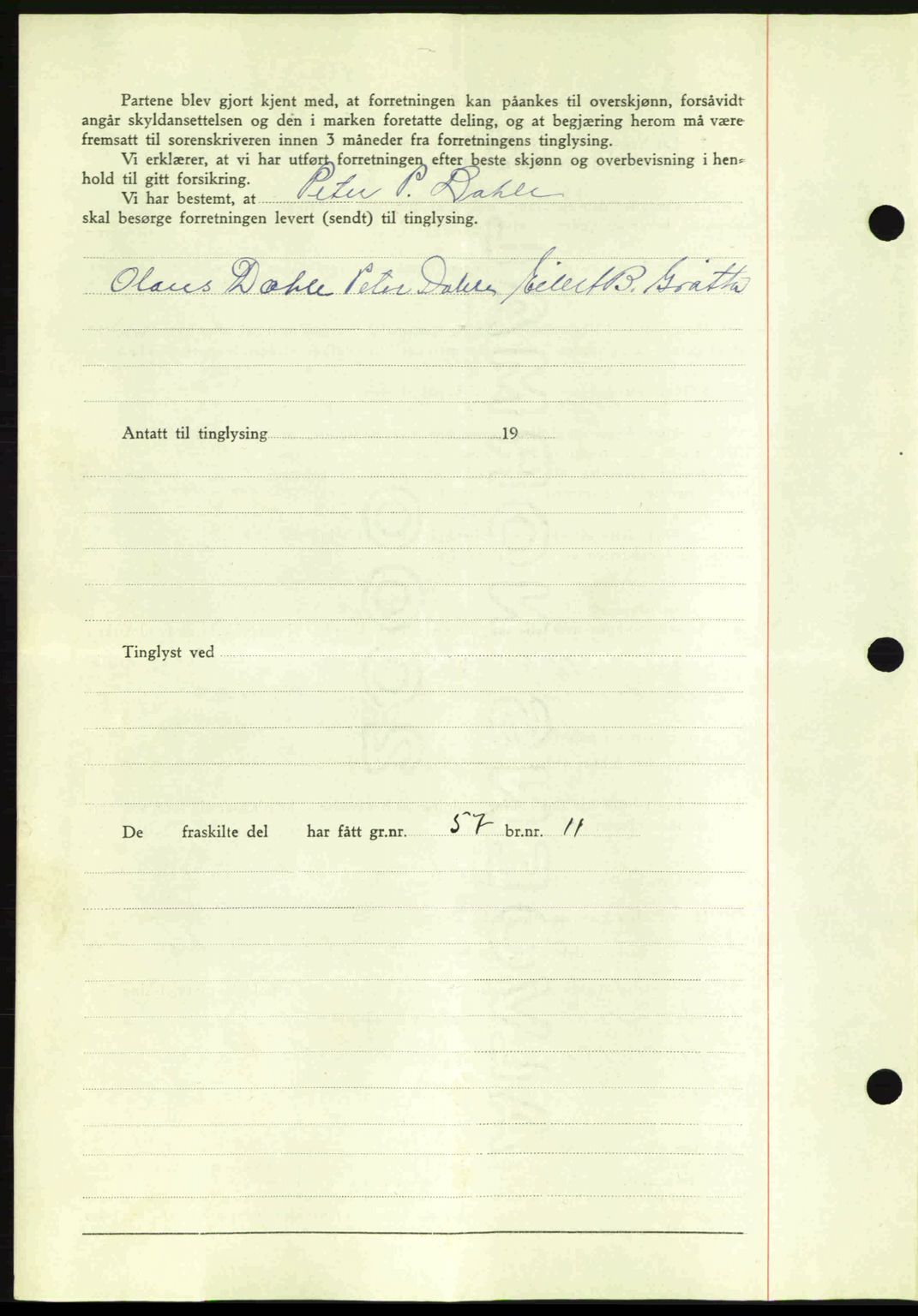 Romsdal sorenskriveri, AV/SAT-A-4149/1/2/2C: Mortgage book no. A6, 1938-1939, Diary no: : 912/1939