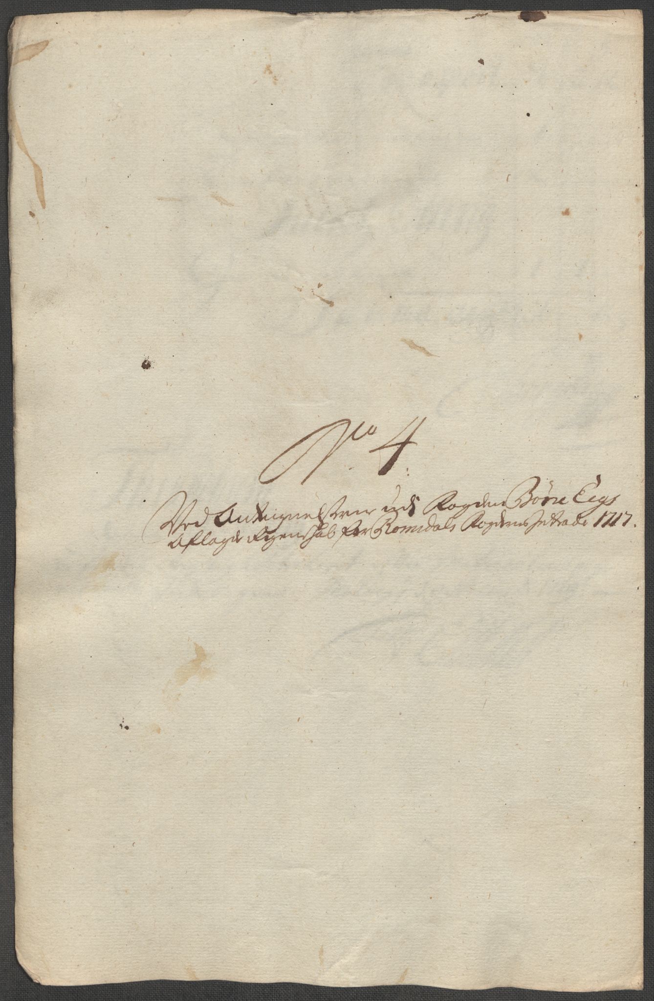 Rentekammeret inntil 1814, Reviderte regnskaper, Fogderegnskap, AV/RA-EA-4092/R55/L3664: Fogderegnskap Romsdal, 1717, p. 329