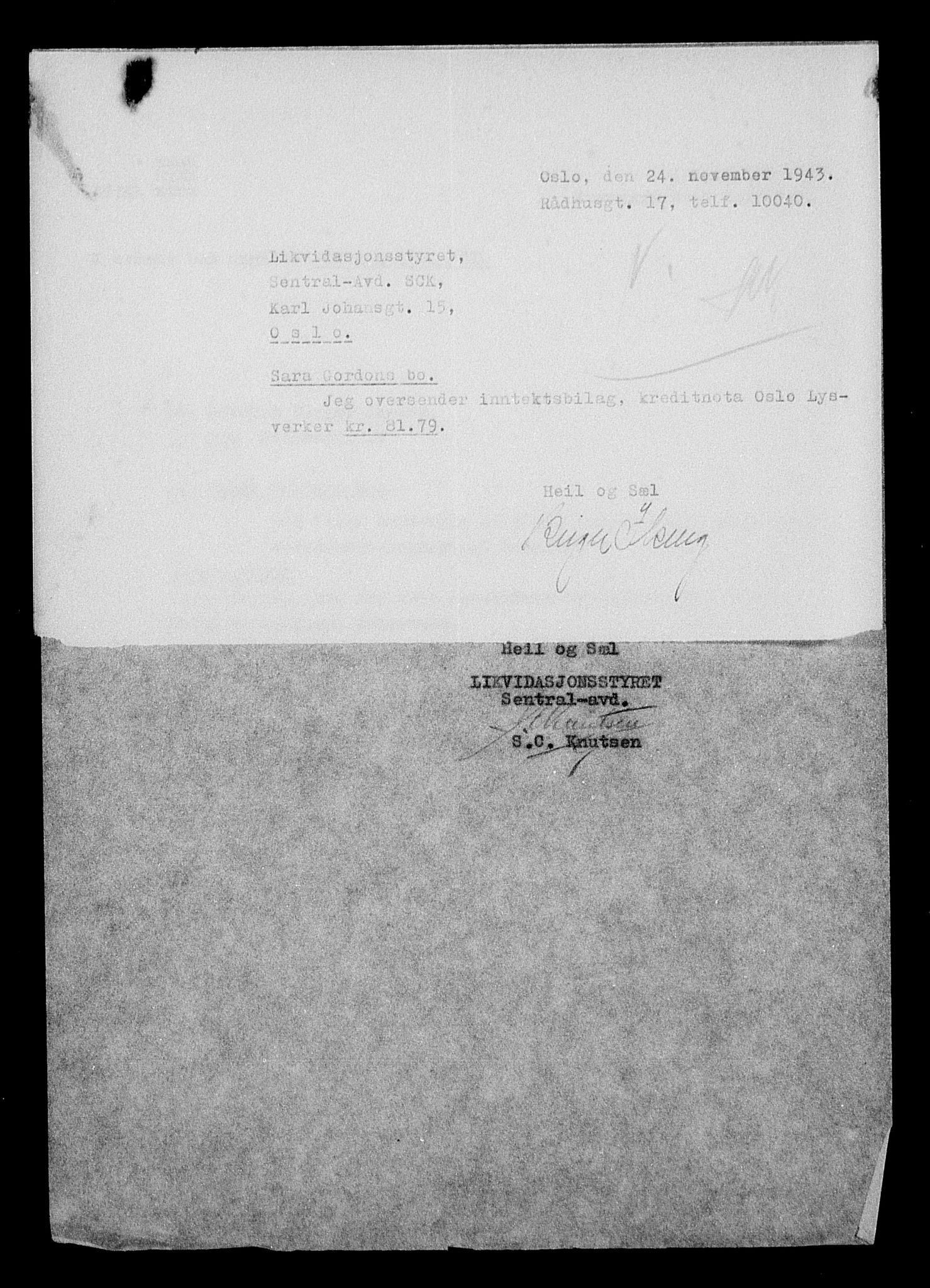 Justisdepartementet, Tilbakeføringskontoret for inndratte formuer, AV/RA-S-1564/H/Hc/Hcc/L0940: --, 1945-1947, p. 177