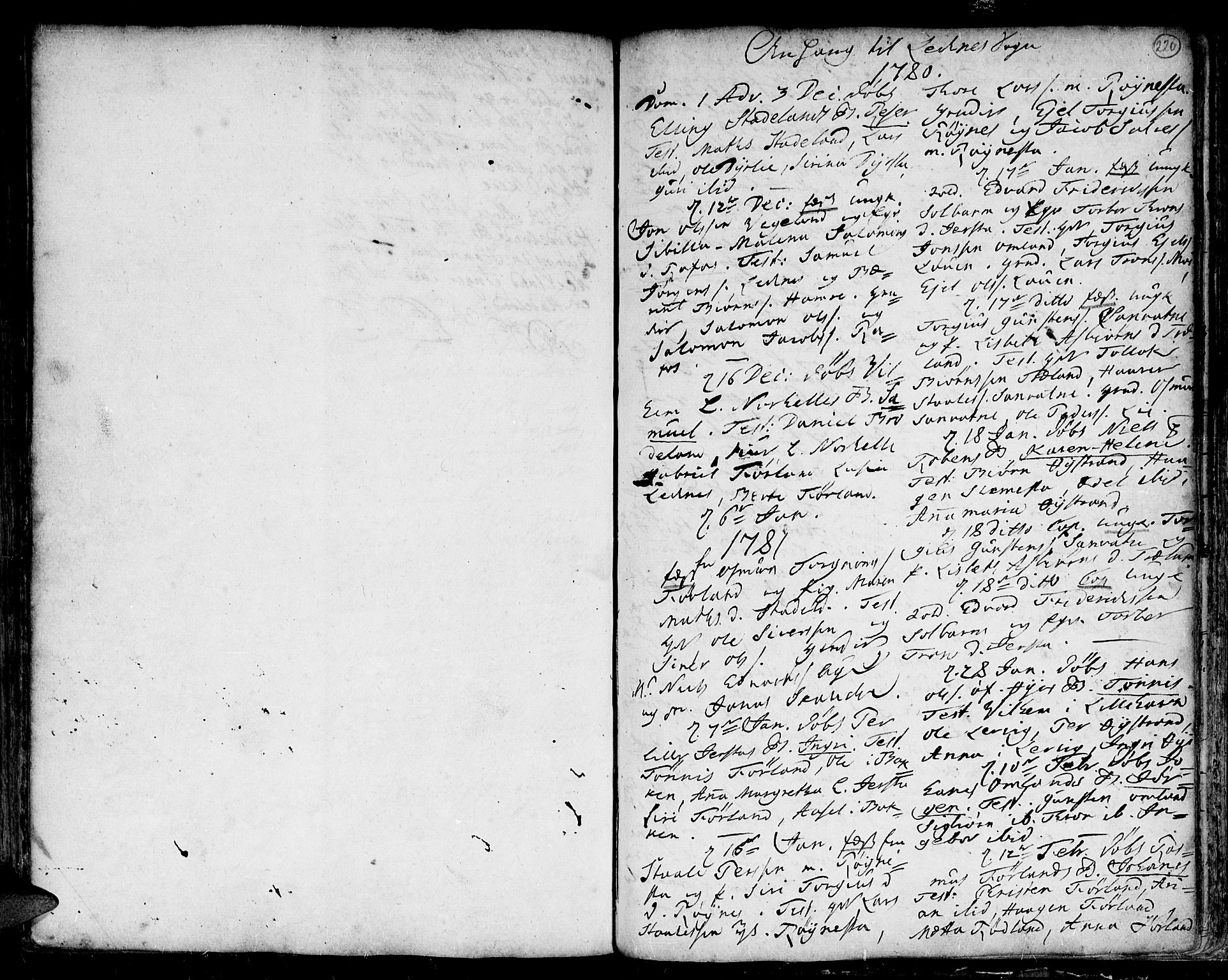Kvinesdal sokneprestkontor, AV/SAK-1111-0026/F/Fa/Fab/L0001: Parish register (official) no. A 1 /1, 1710-1788, p. 220