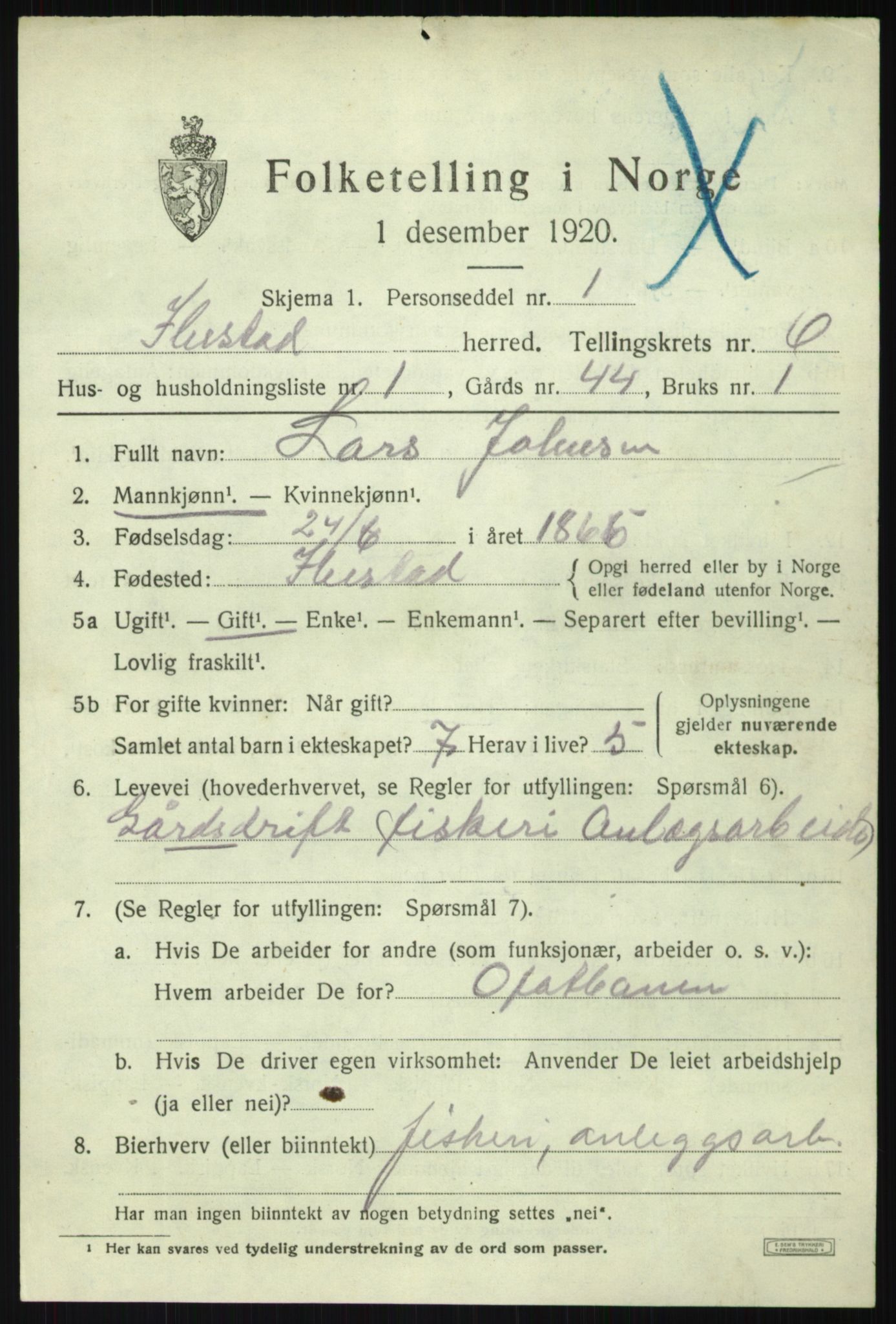 SATØ, 1920 census for Ibestad, 1920, p. 3943