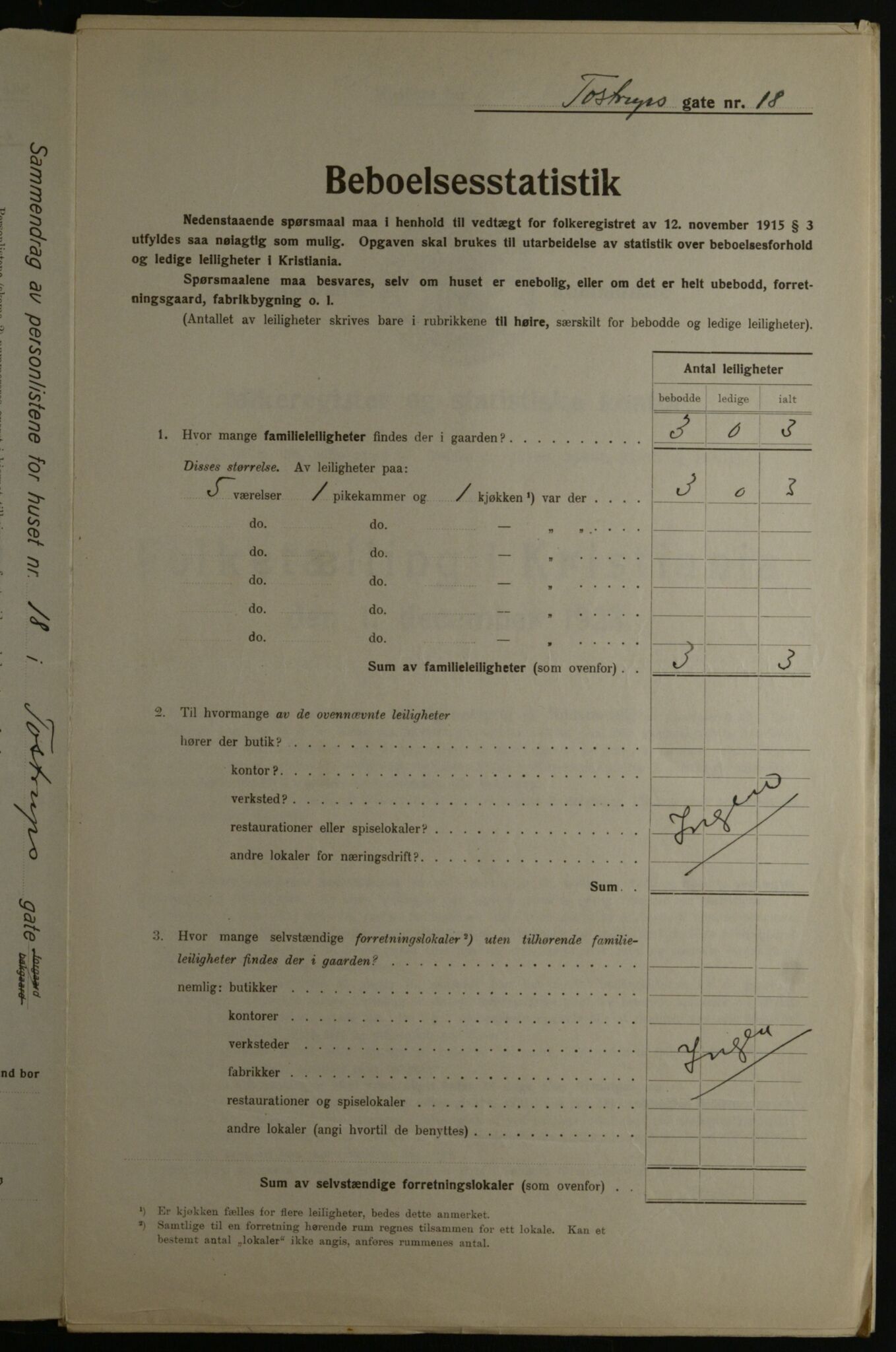 OBA, Municipal Census 1923 for Kristiania, 1923, p. 126915