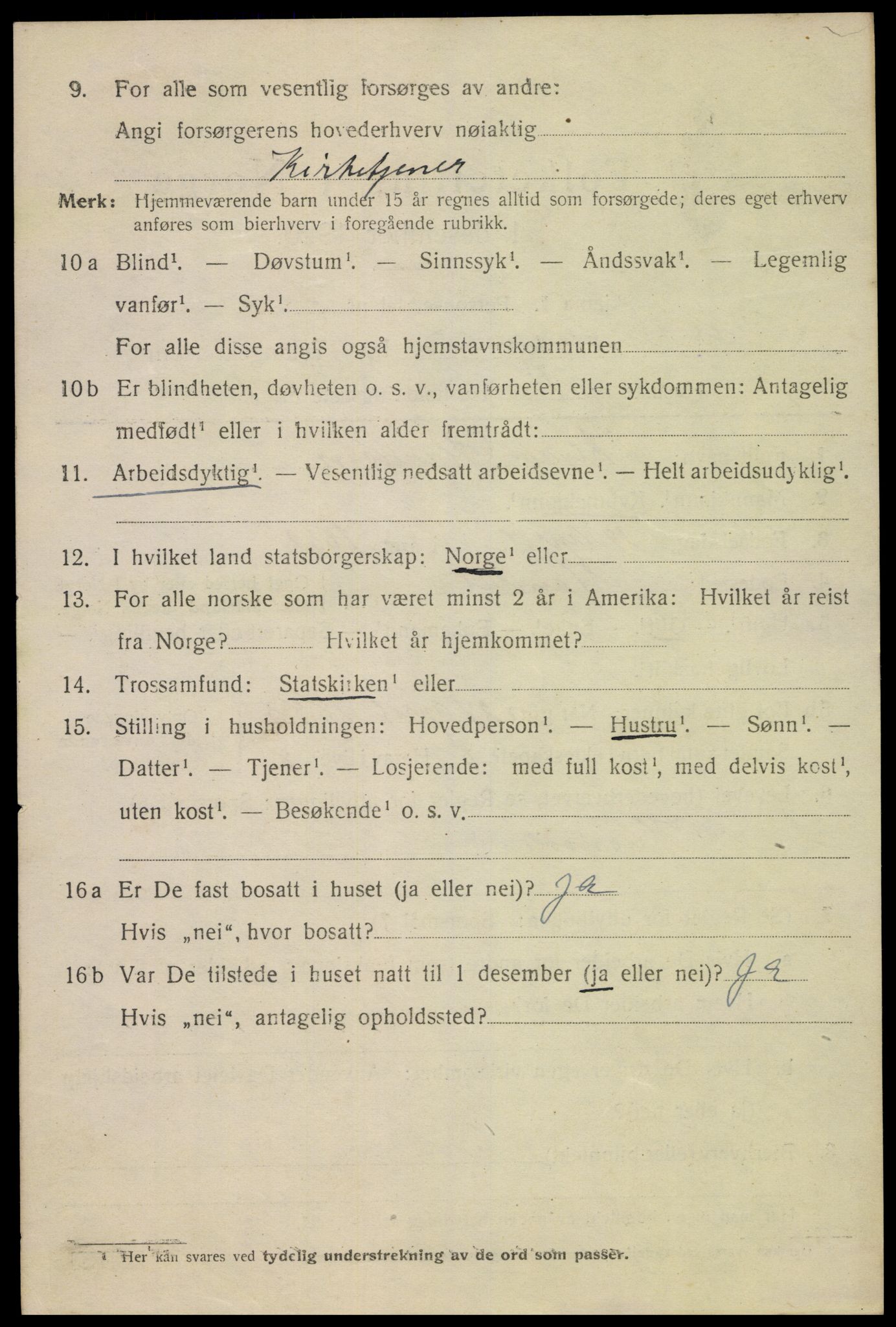 SAK, 1920 census for Kristiansand, 1920, p. 20936