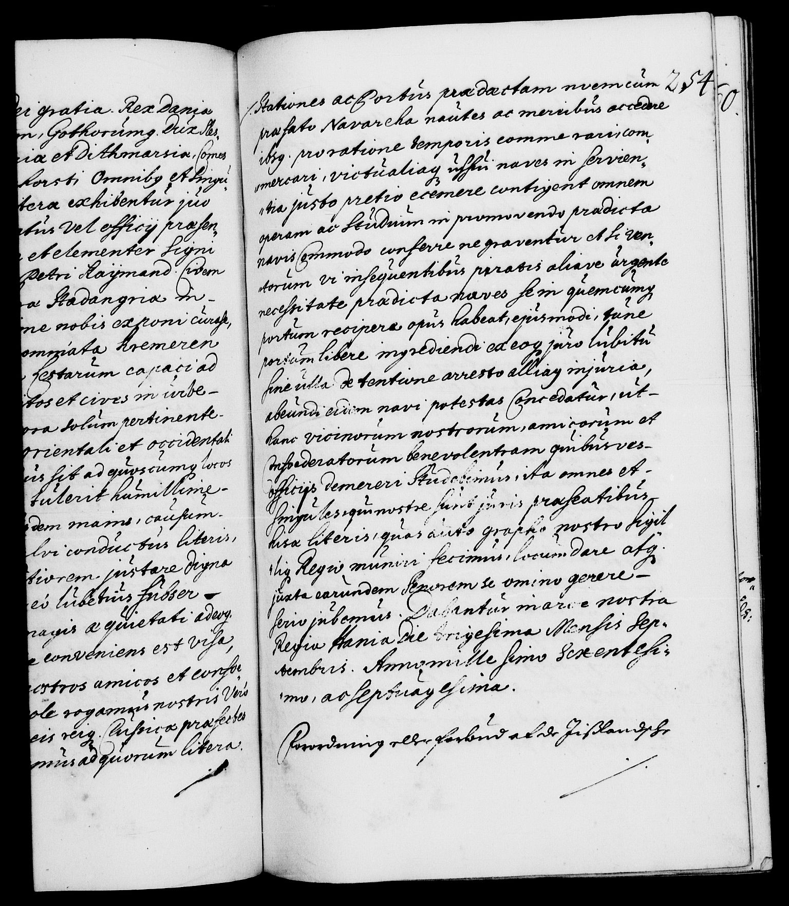 Danske Kanselli 1572-1799, RA/EA-3023/F/Fc/Fca/Fcaa/L0011: Norske registre (mikrofilm), 1670-1673, p. 254a
