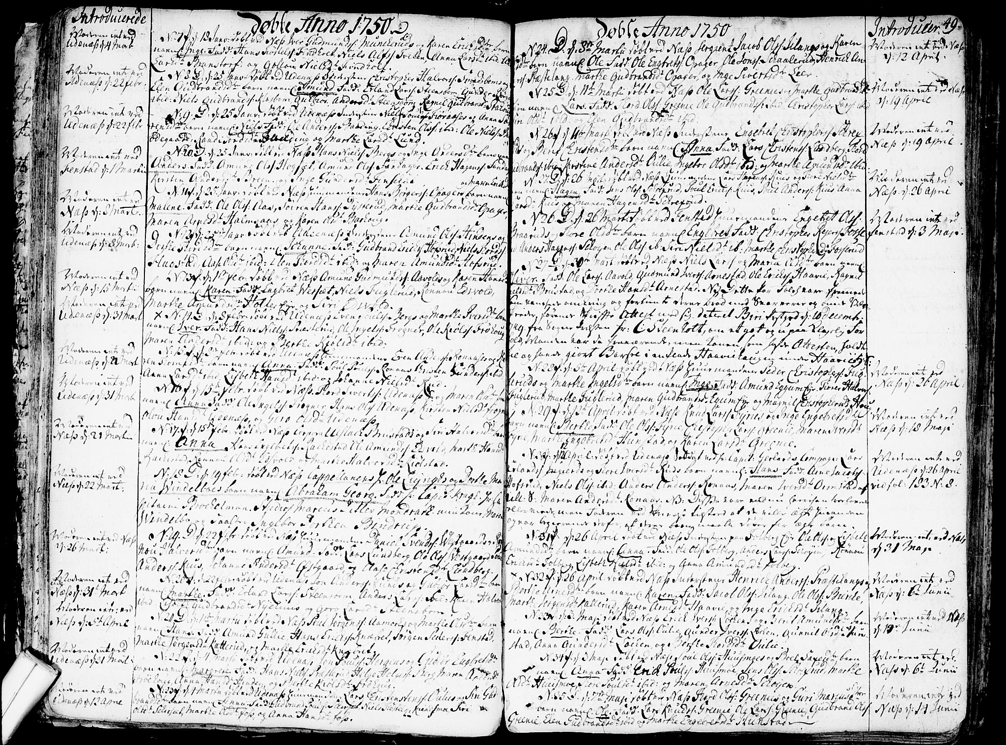 Nes prestekontor Kirkebøker, AV/SAO-A-10410/F/Fa/L0003: Parish register (official) no. I 3, 1734-1781, p. 49