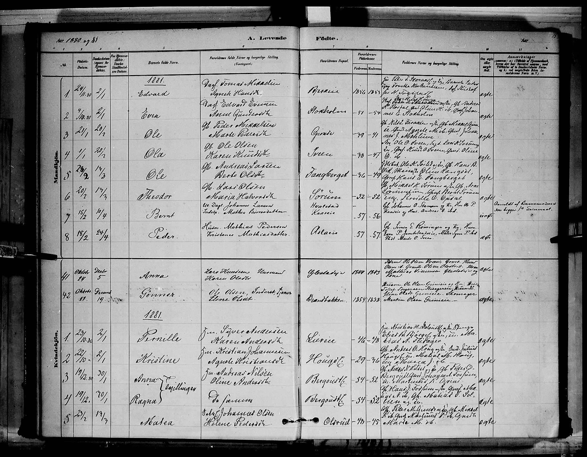 Ringsaker prestekontor, AV/SAH-PREST-014/L/La/L0011: Parish register (copy) no. 11, 1879-1890, p. 15