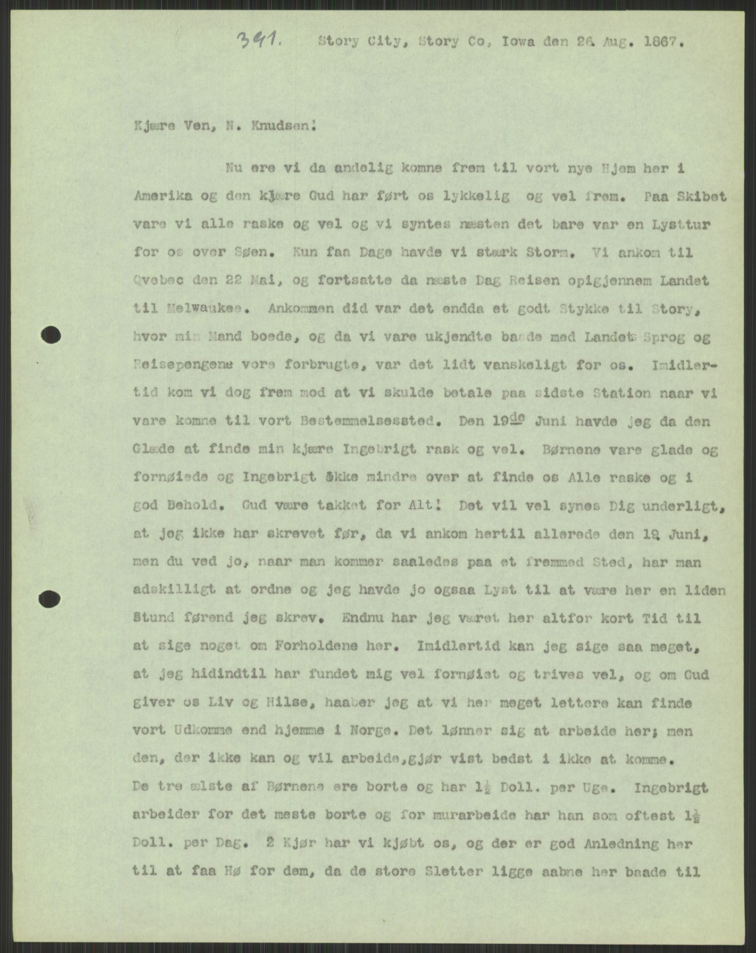 Samlinger til kildeutgivelse, Amerikabrevene, AV/RA-EA-4057/F/L0037: Arne Odd Johnsens amerikabrevsamling I, 1855-1900, p. 877