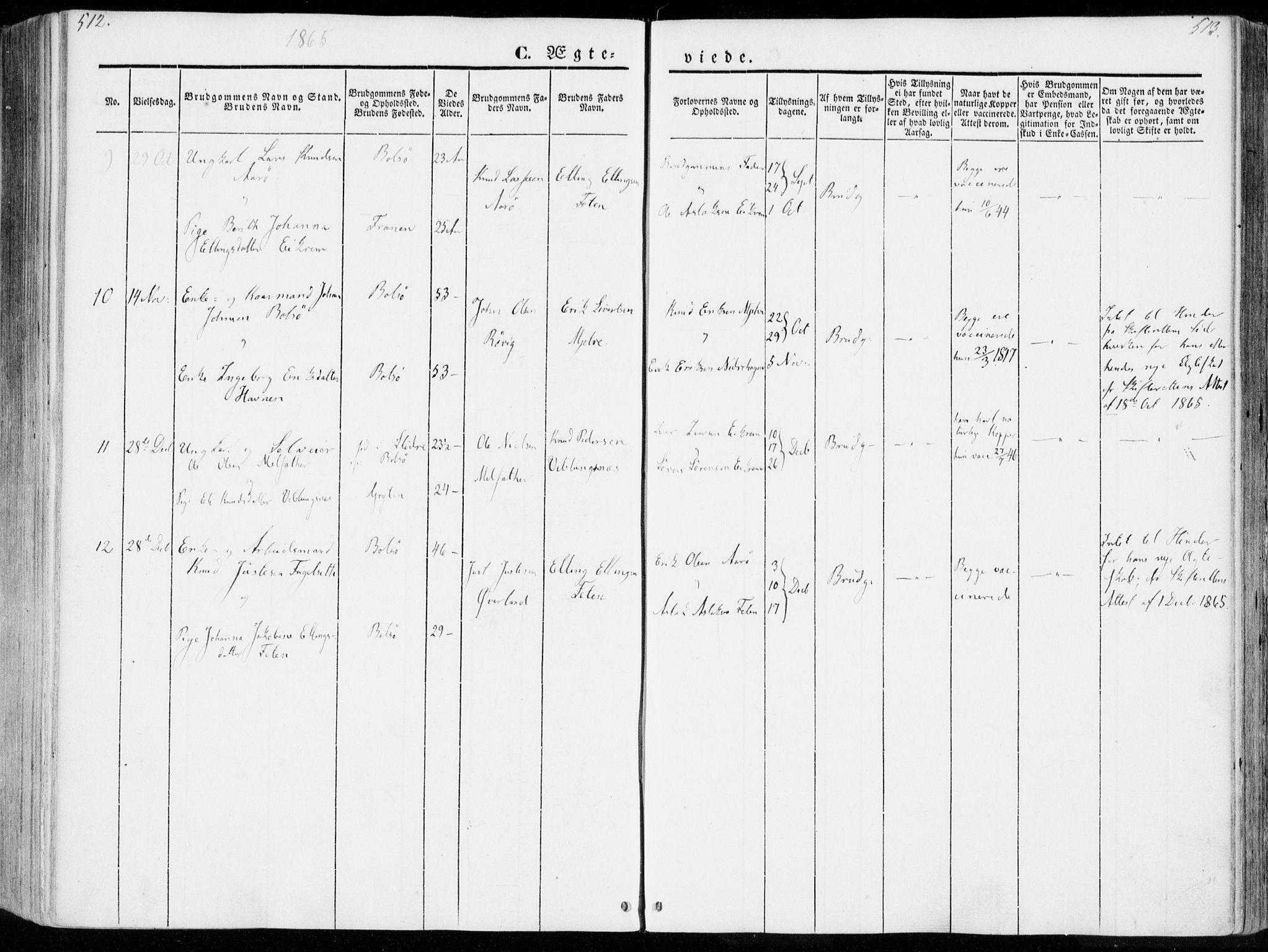 Ministerialprotokoller, klokkerbøker og fødselsregistre - Møre og Romsdal, AV/SAT-A-1454/555/L0653: Parish register (official) no. 555A04, 1843-1869, p. 512-513