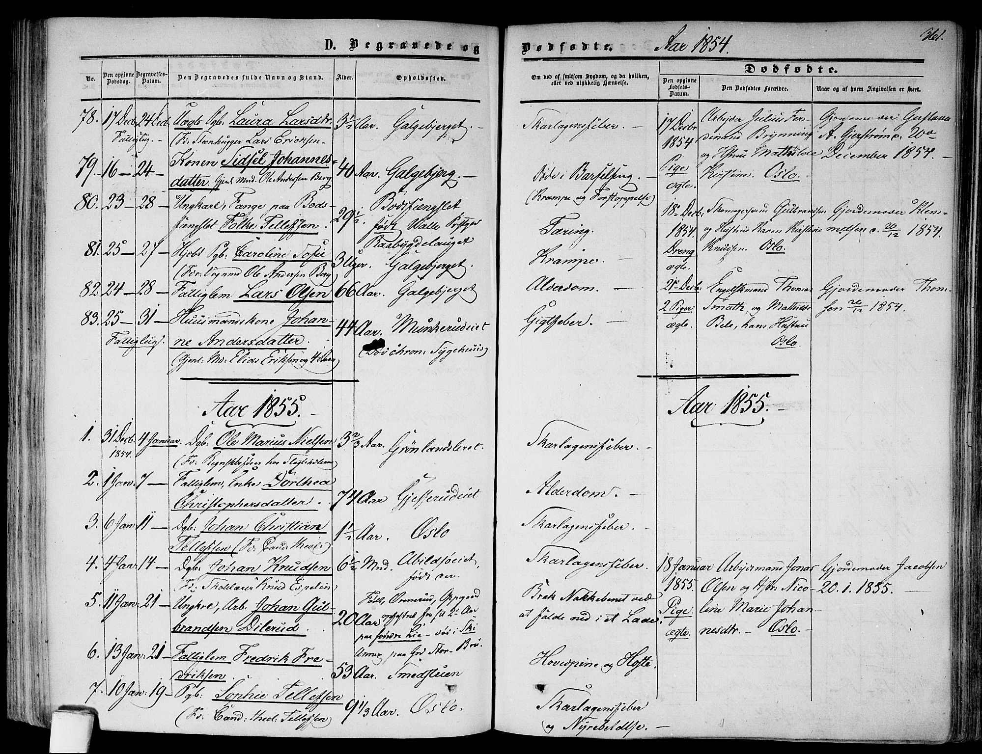 Gamlebyen prestekontor Kirkebøker, AV/SAO-A-10884/F/Fa/L0004: Parish register (official) no. 4, 1850-1857, p. 361