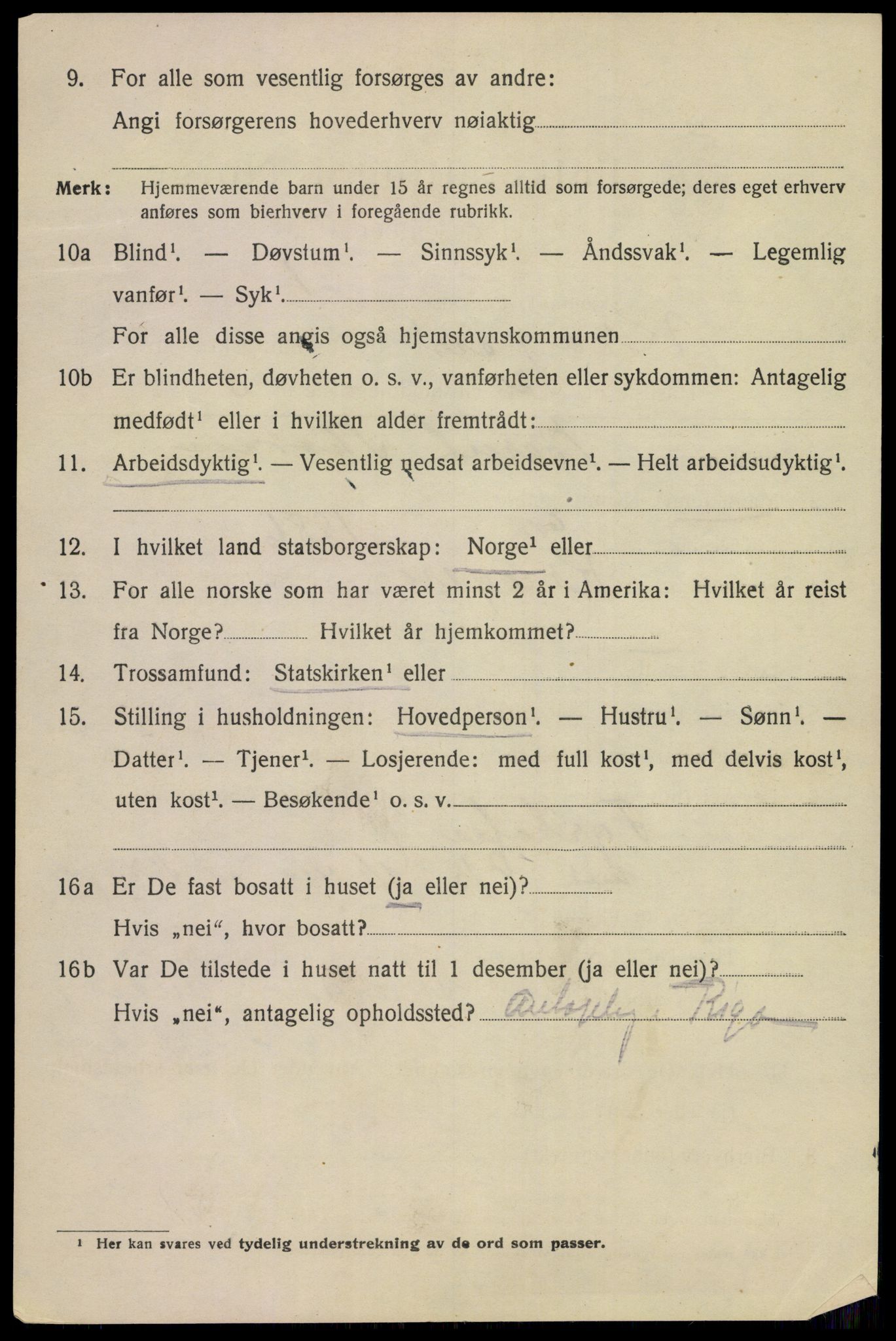 SAKO, 1920 census for Kragerø, 1920, p. 5790