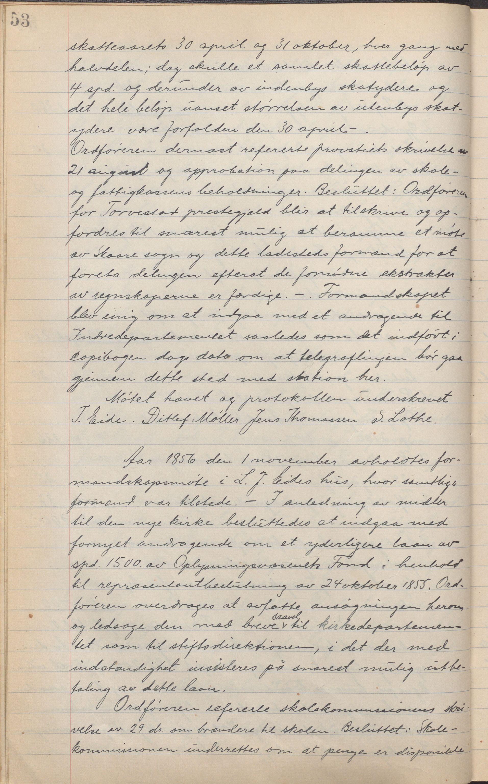 Haugesund kommune - Formannskapet, IKAR/X-0001/A/L0002: Transkribert møtebok, 1855-1874, p. 53