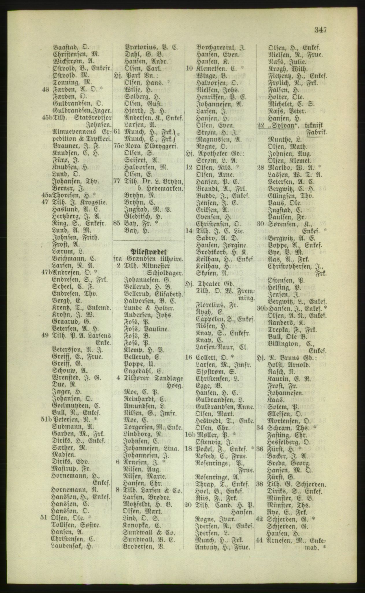 Kristiania/Oslo adressebok, PUBL/-, 1880, p. 347