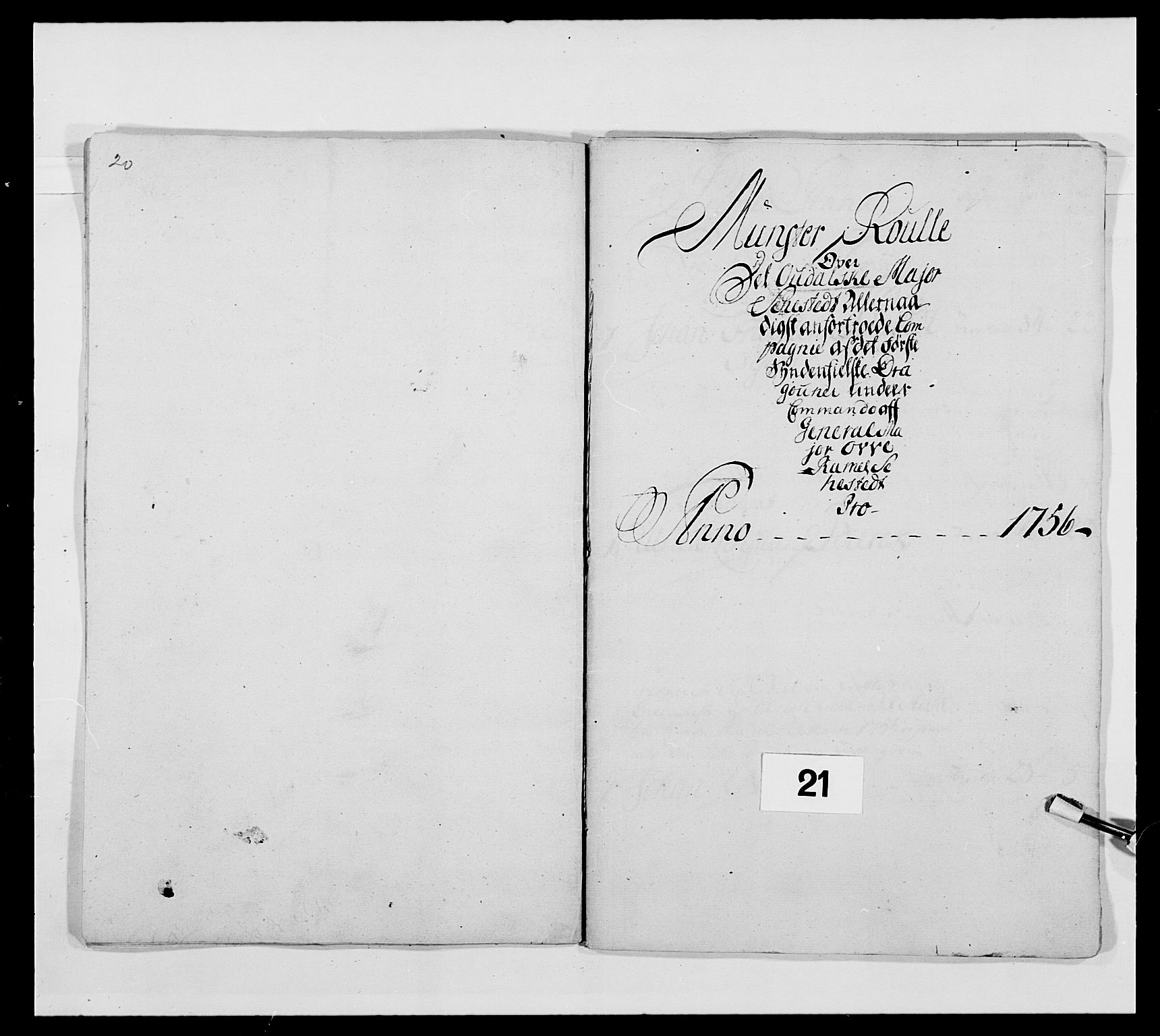 Kommanderende general (KG I) med Det norske krigsdirektorium, AV/RA-EA-5419/E/Ea/L0475: 1. Sønnafjelske dragonregiment, 1663-1759, p. 350