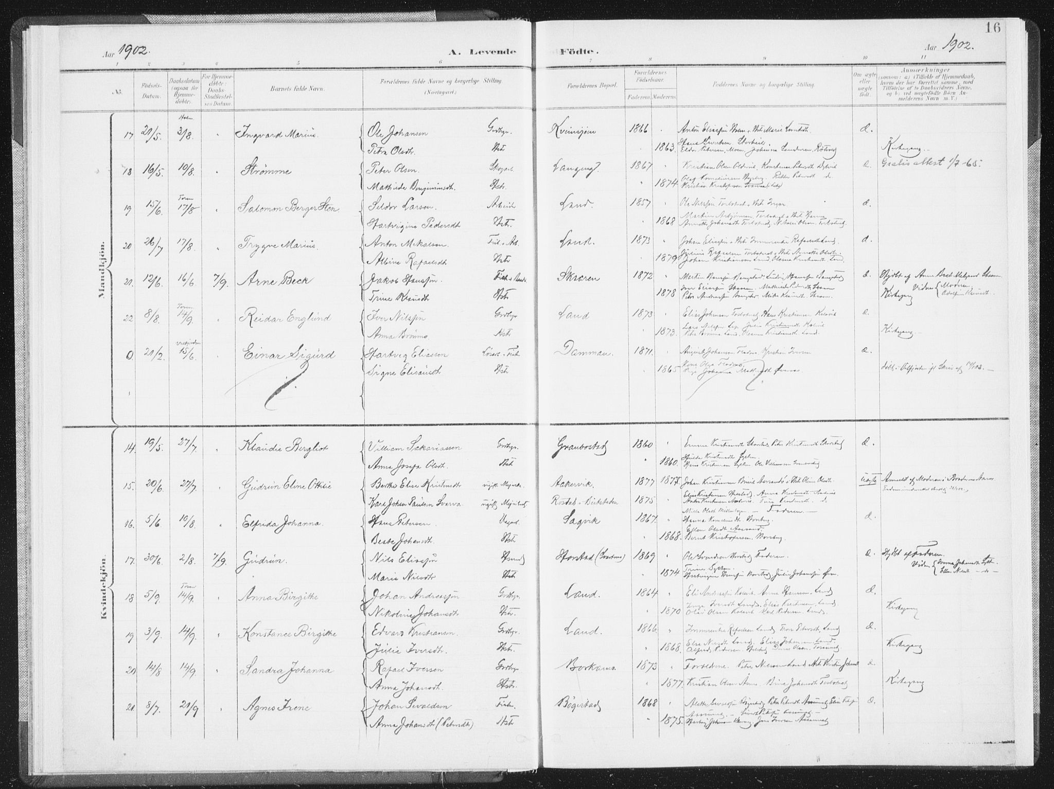 Ministerialprotokoller, klokkerbøker og fødselsregistre - Nordland, AV/SAT-A-1459/810/L0153: Parish register (official) no. 810A12, 1899-1914, p. 16