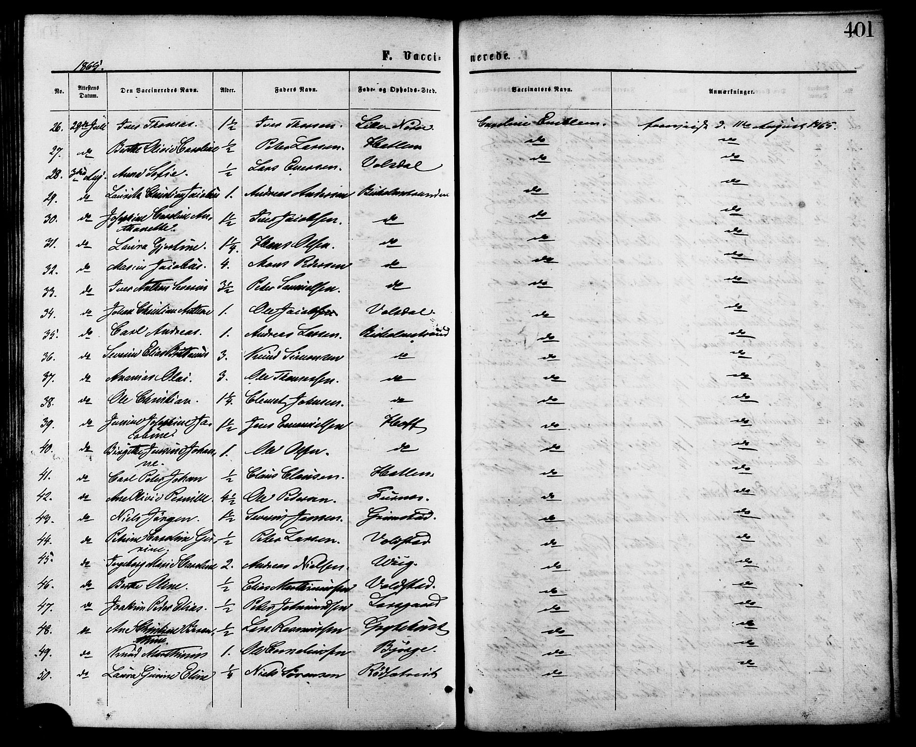 Ministerialprotokoller, klokkerbøker og fødselsregistre - Møre og Romsdal, AV/SAT-A-1454/528/L0399: Parish register (official) no. 528A10, 1864-1879, p. 401