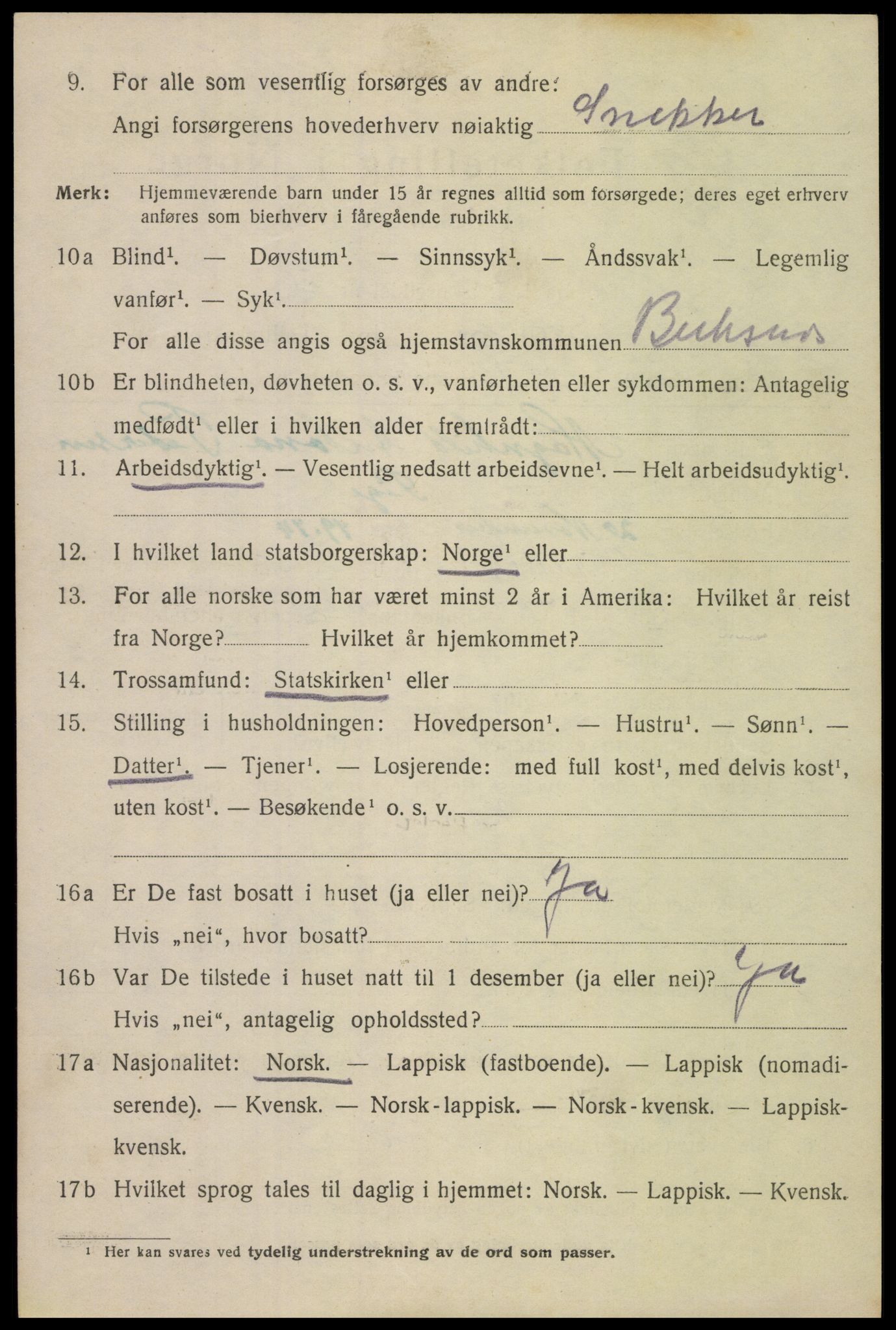 SAT, 1920 census for Svolvær, 1920, p. 6415