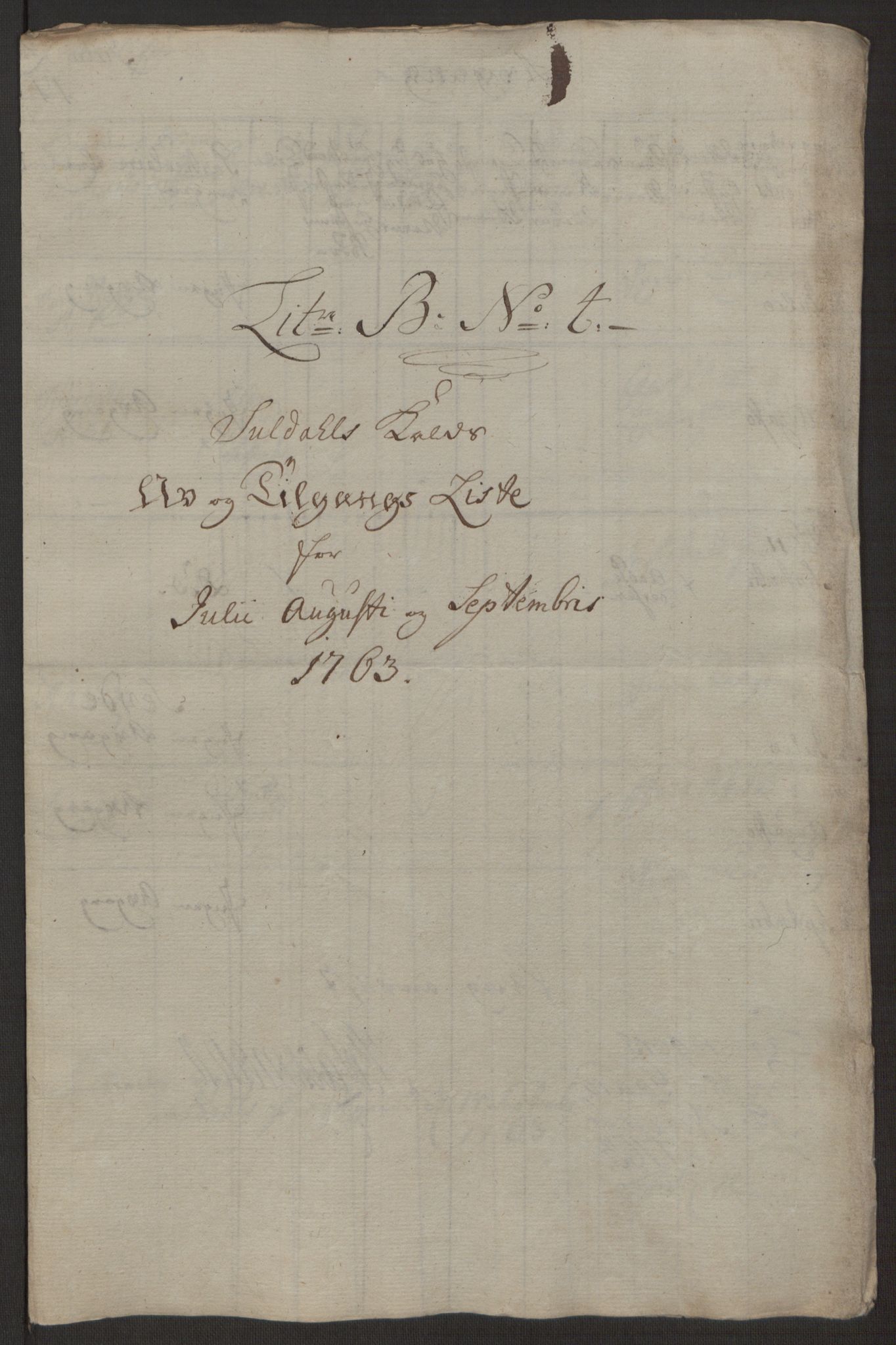 Rentekammeret inntil 1814, Reviderte regnskaper, Hovedkasseregnskaper, AV/RA-EA-4065/Rf/L0072b: Ekstraskatteregnskap, 1762, p. 169