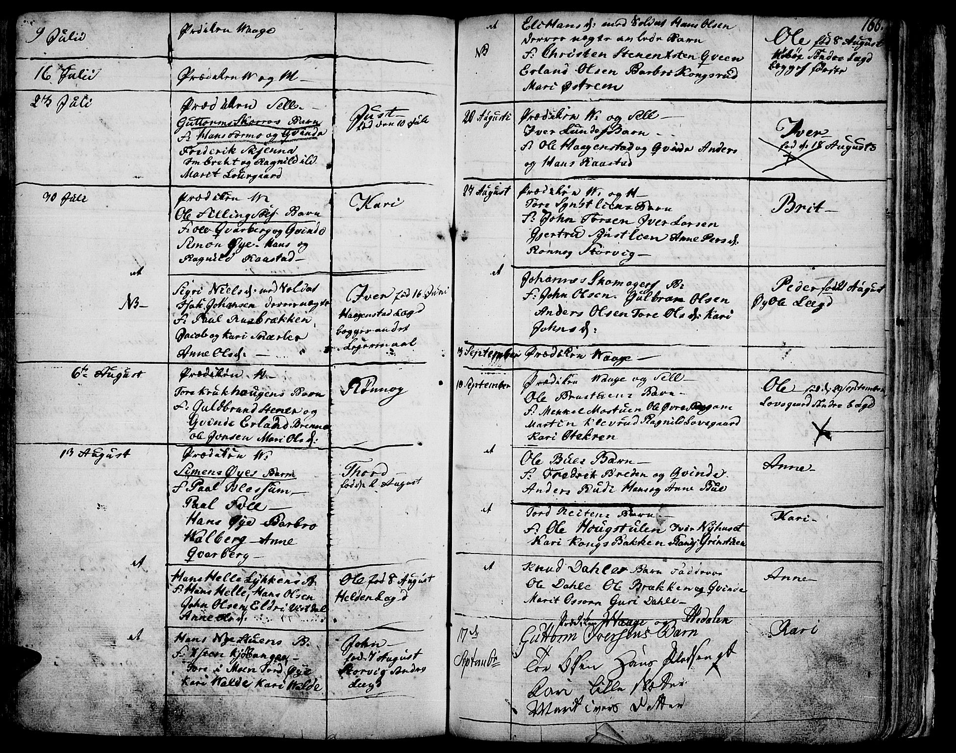 Vågå prestekontor, AV/SAH-PREST-076/H/Ha/Haa/L0001: Parish register (official) no. 1, 1739-1810, p. 166