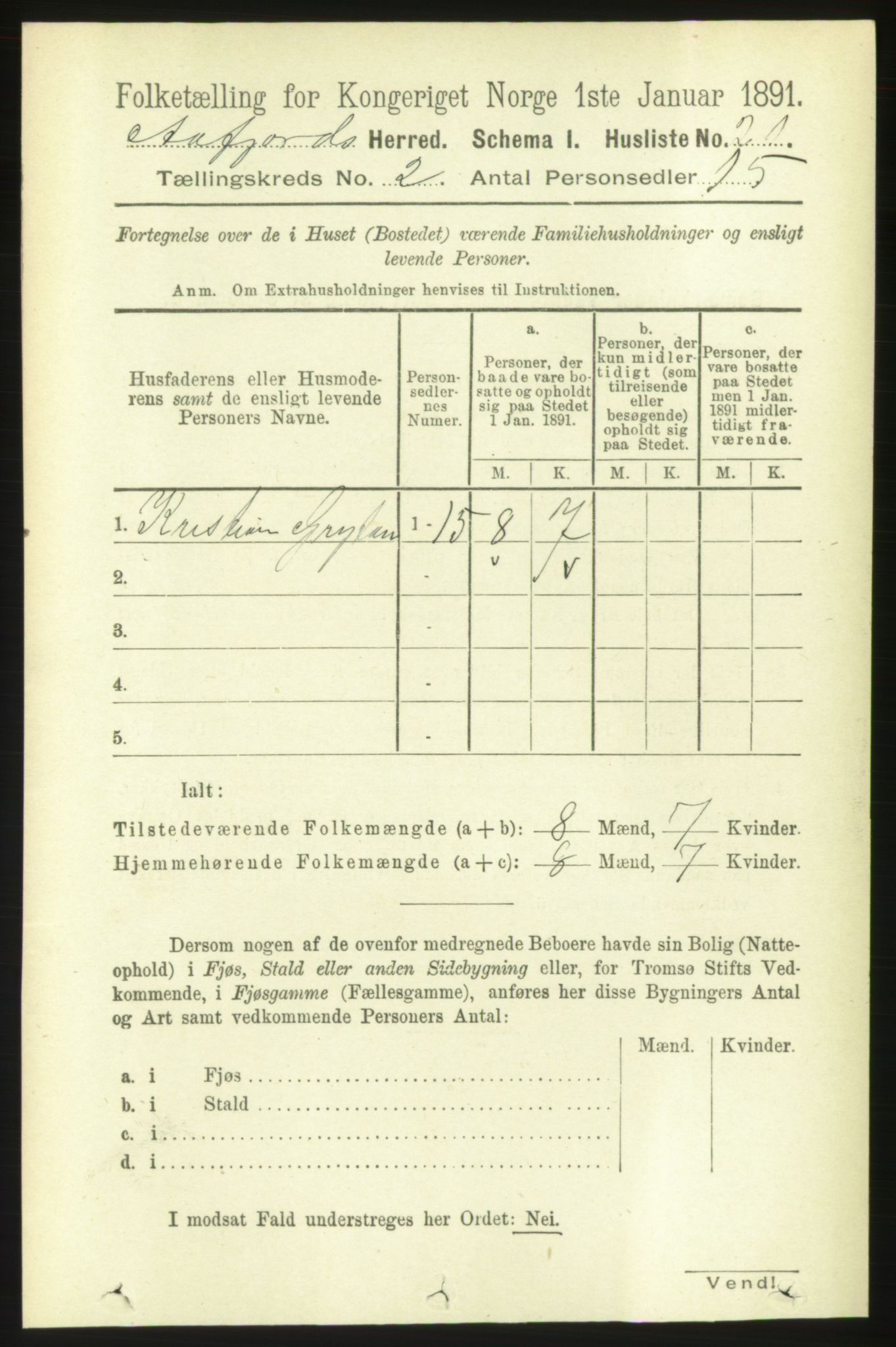 RA, 1891 census for 1630 Åfjord, 1891, p. 368