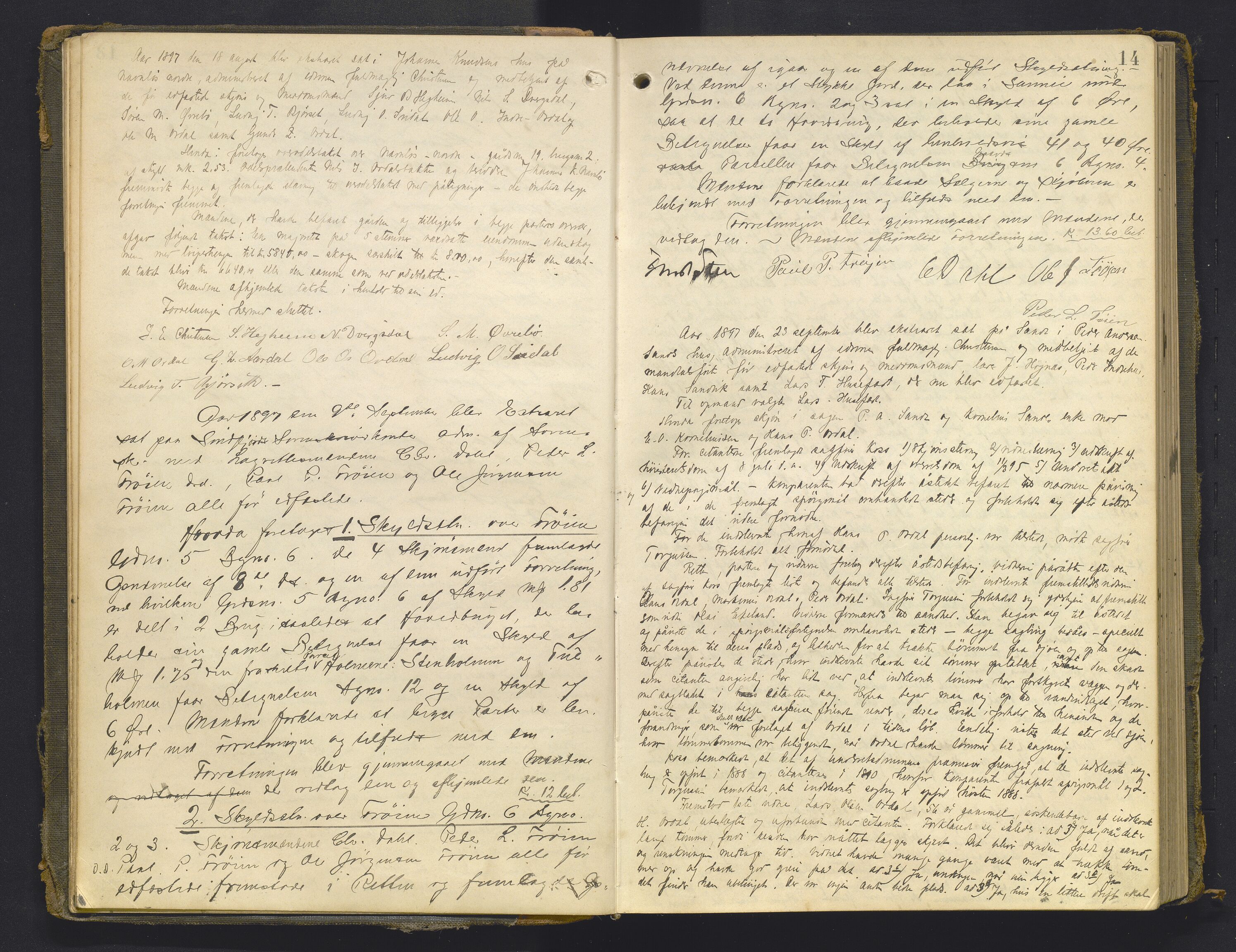 Sunnfjord tingrett, AV/SAB-A-3201/1/F/Fb/Fba/L0054: Ekstrarettsprotokoll, 1891-1908, p. 13b-14a