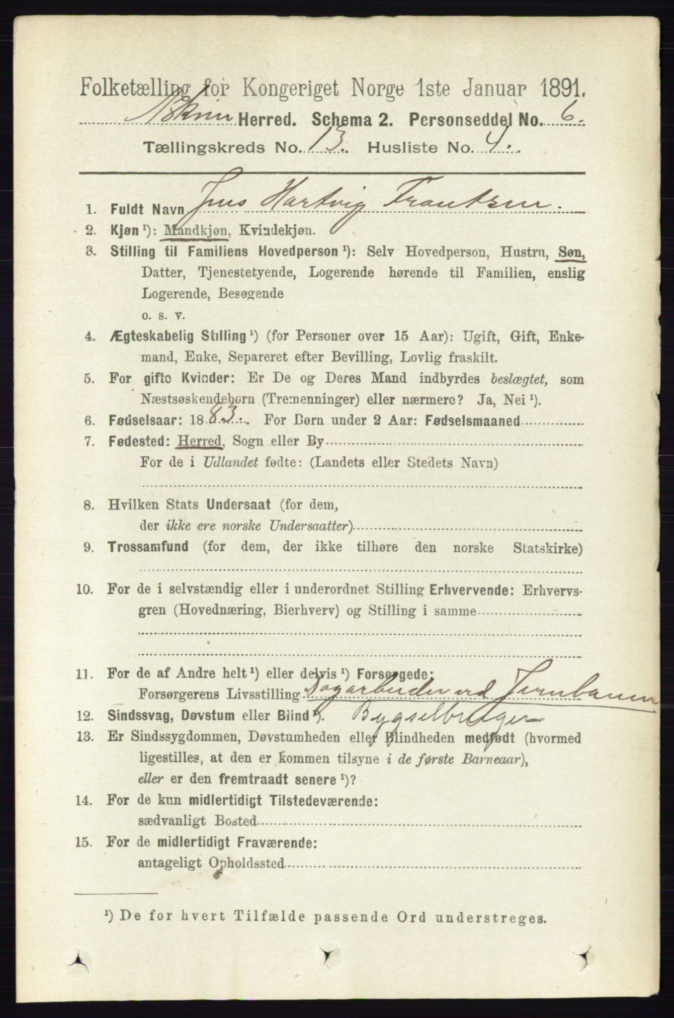 RA, 1891 census for 0124 Askim, 1891, p. 2069